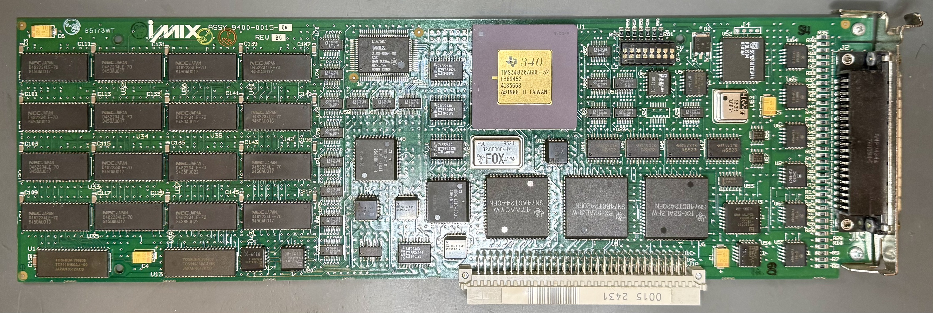 Vintage power macintosh 7100/80 video editing system card
