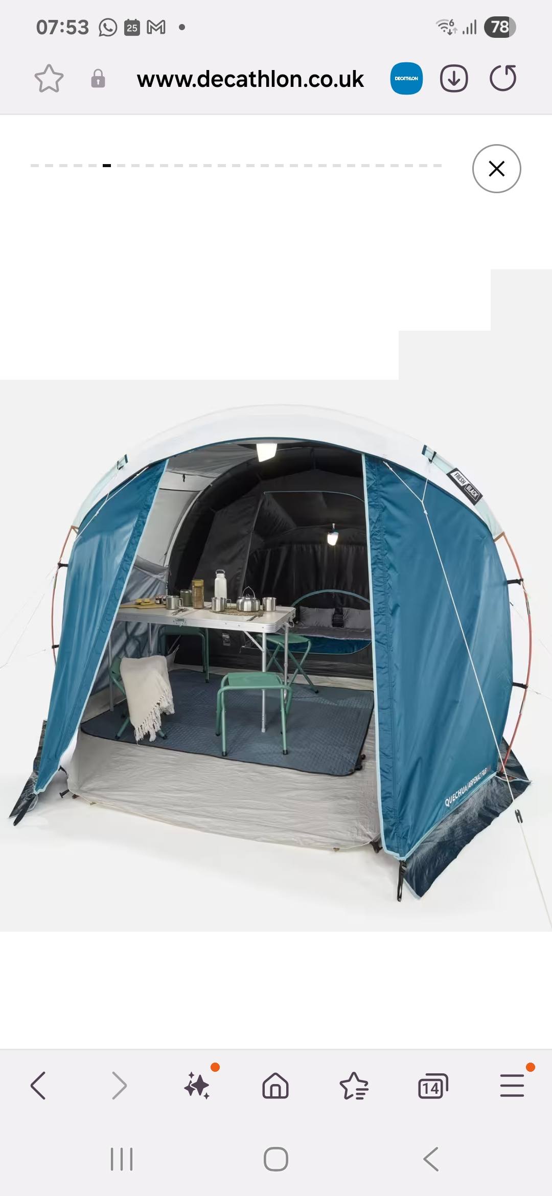 Quechua family blackout tent, Arpenaz family 4.1 for sale. £50 ono