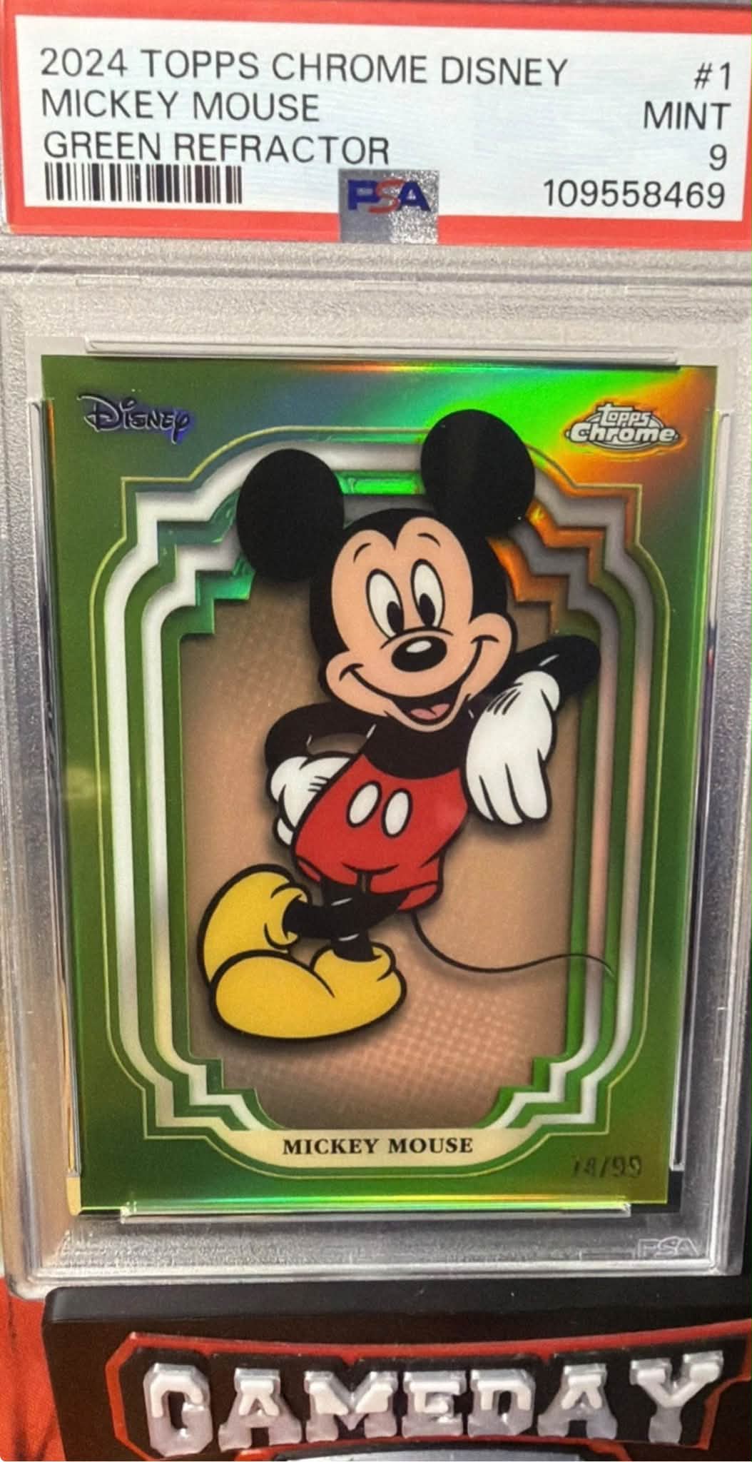 For sale 2024 Topps Chrome Disney PSA 9 cards Mickey /99 PSA 9