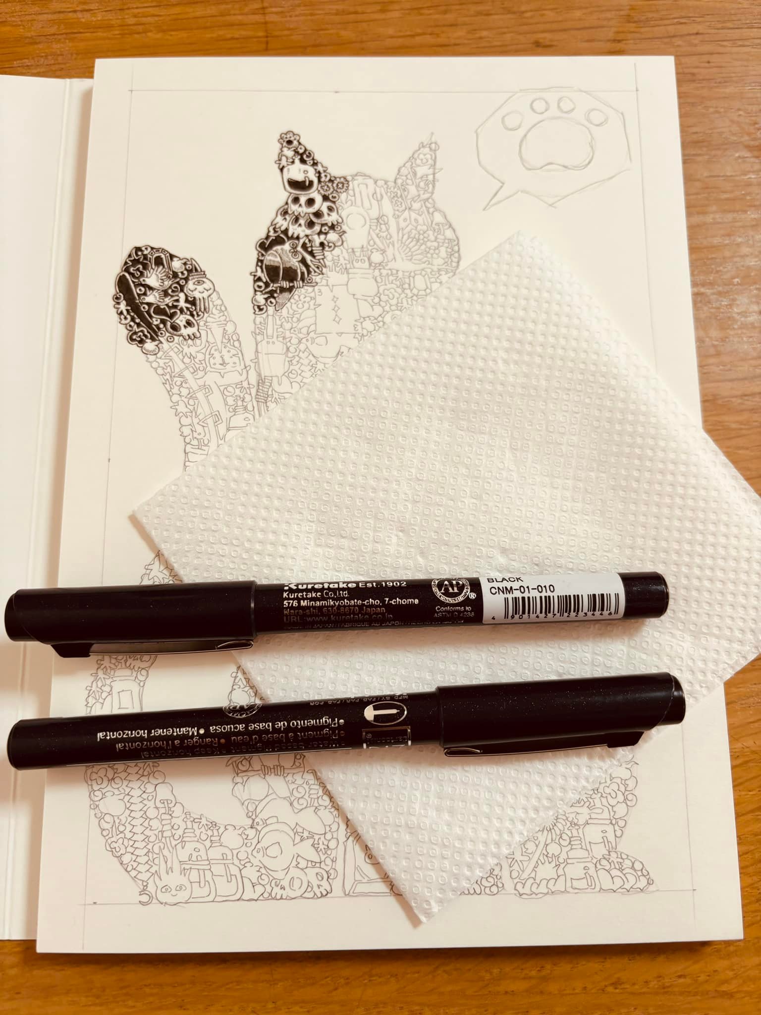 Started a new one😉 Kuretake Zig Mangaka Pen 0.03 and 0.1 on A5