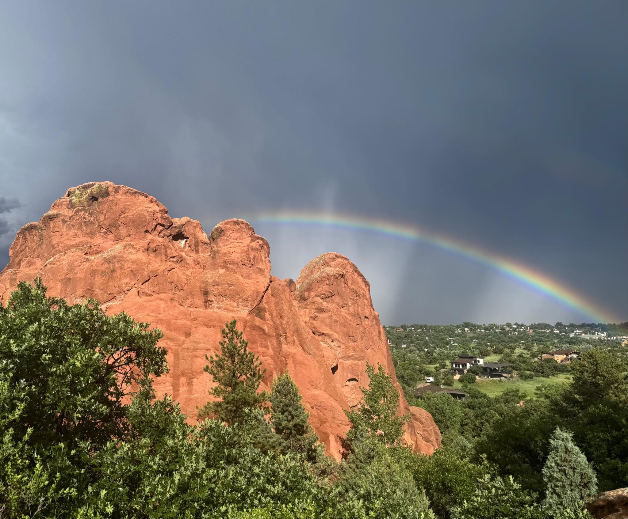 Garden of the Gods Rainbow (Colorado Springs 07/15/2019). Vibrant