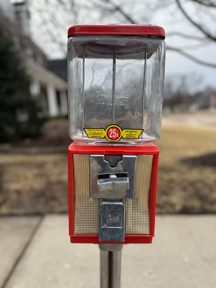 Northwestern Model 60 gumball machine on Chrome Tempo stand for