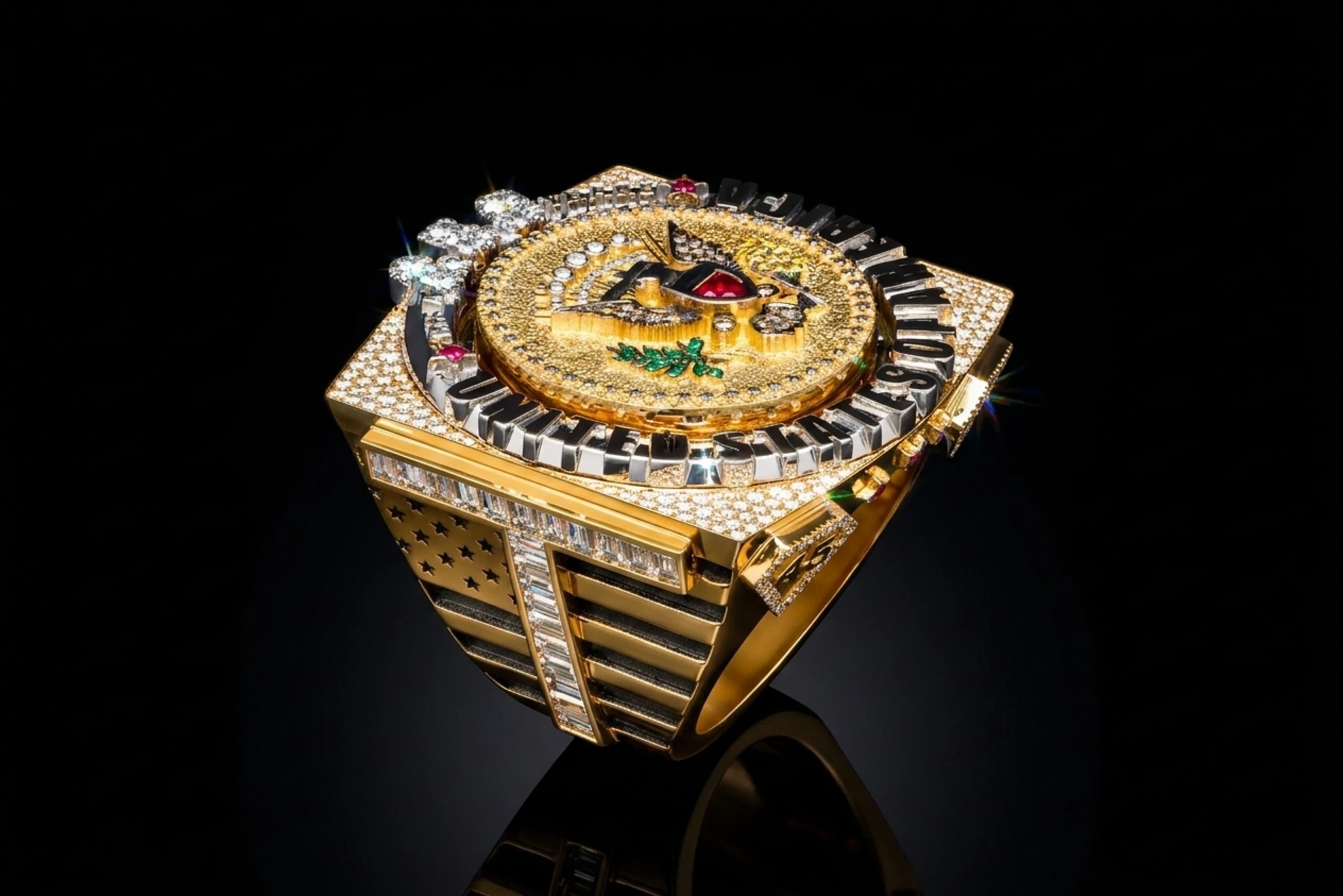 A watch-sized gold ring was gifted to President Trump this week