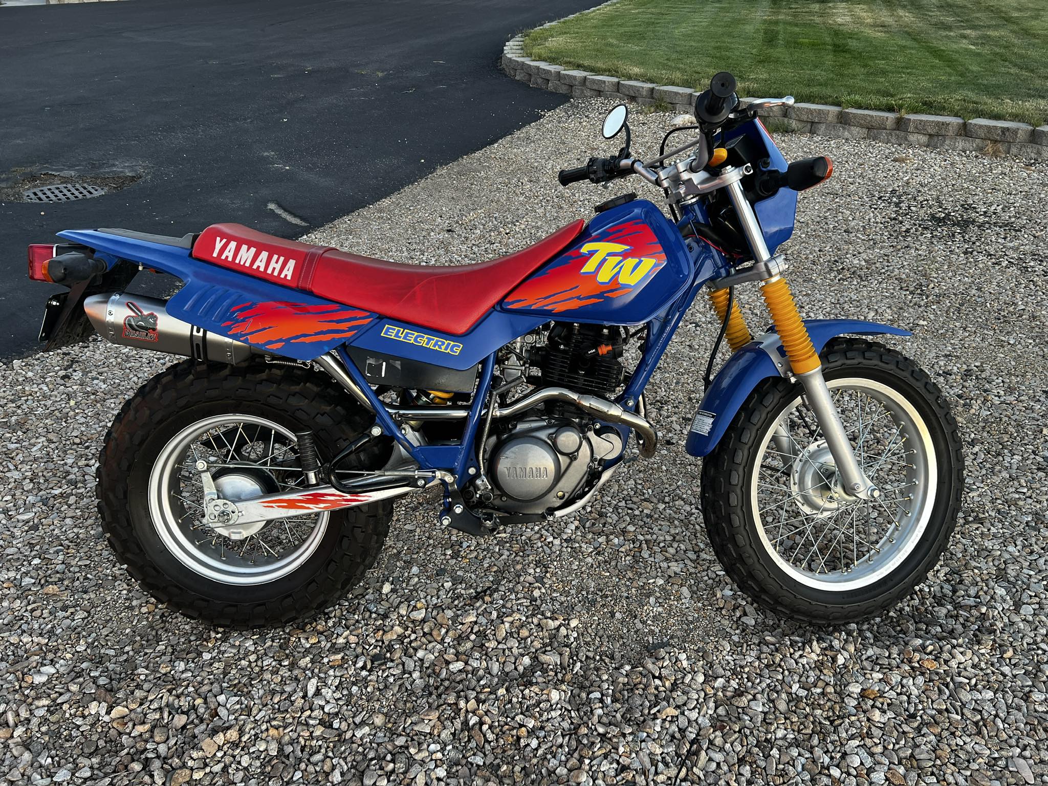 Riding my Yamaha TW200 motorcycle