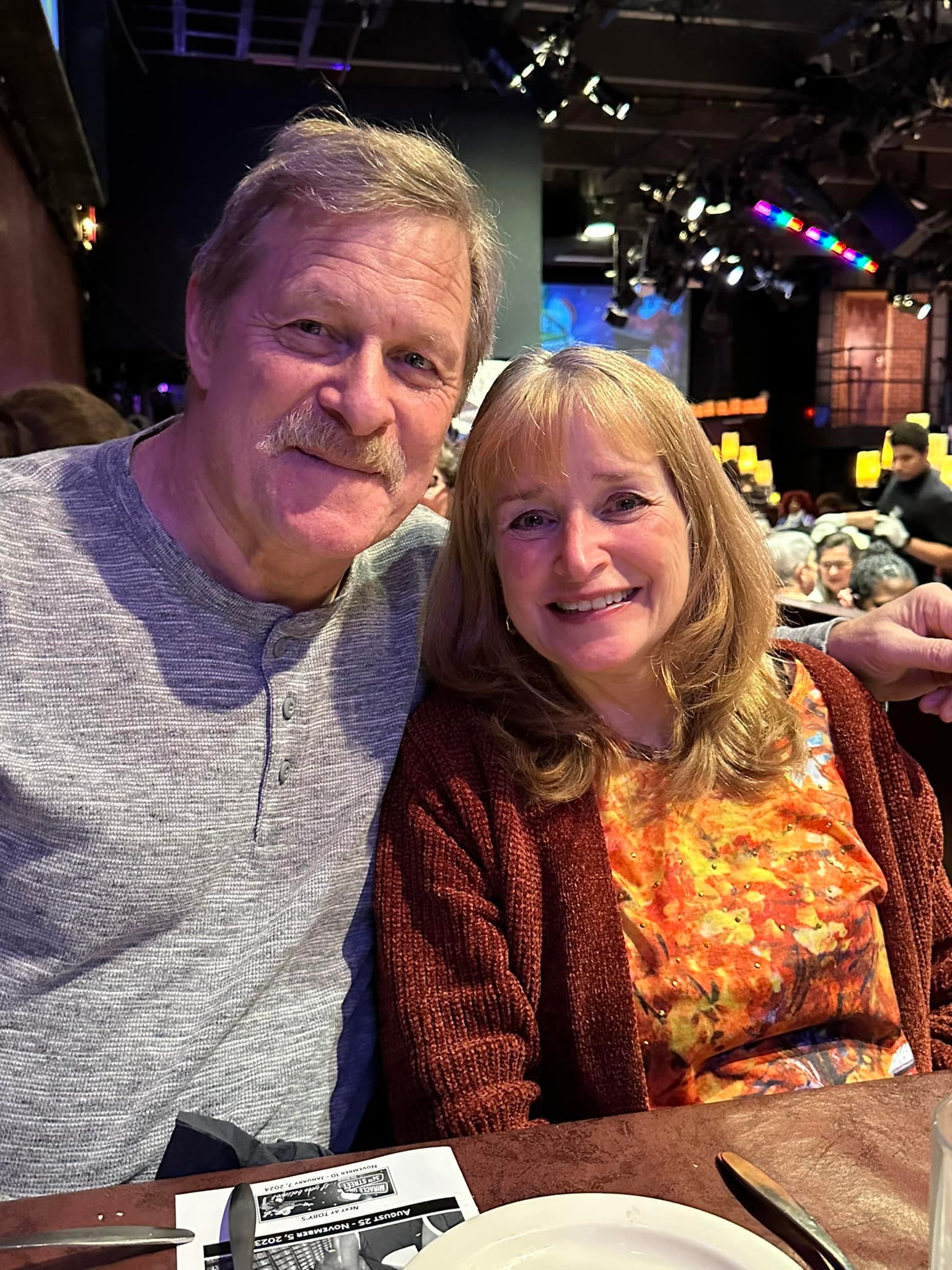 Enjoying a night out at Toby's Dinner Theatre. Going to watch Sister Act!