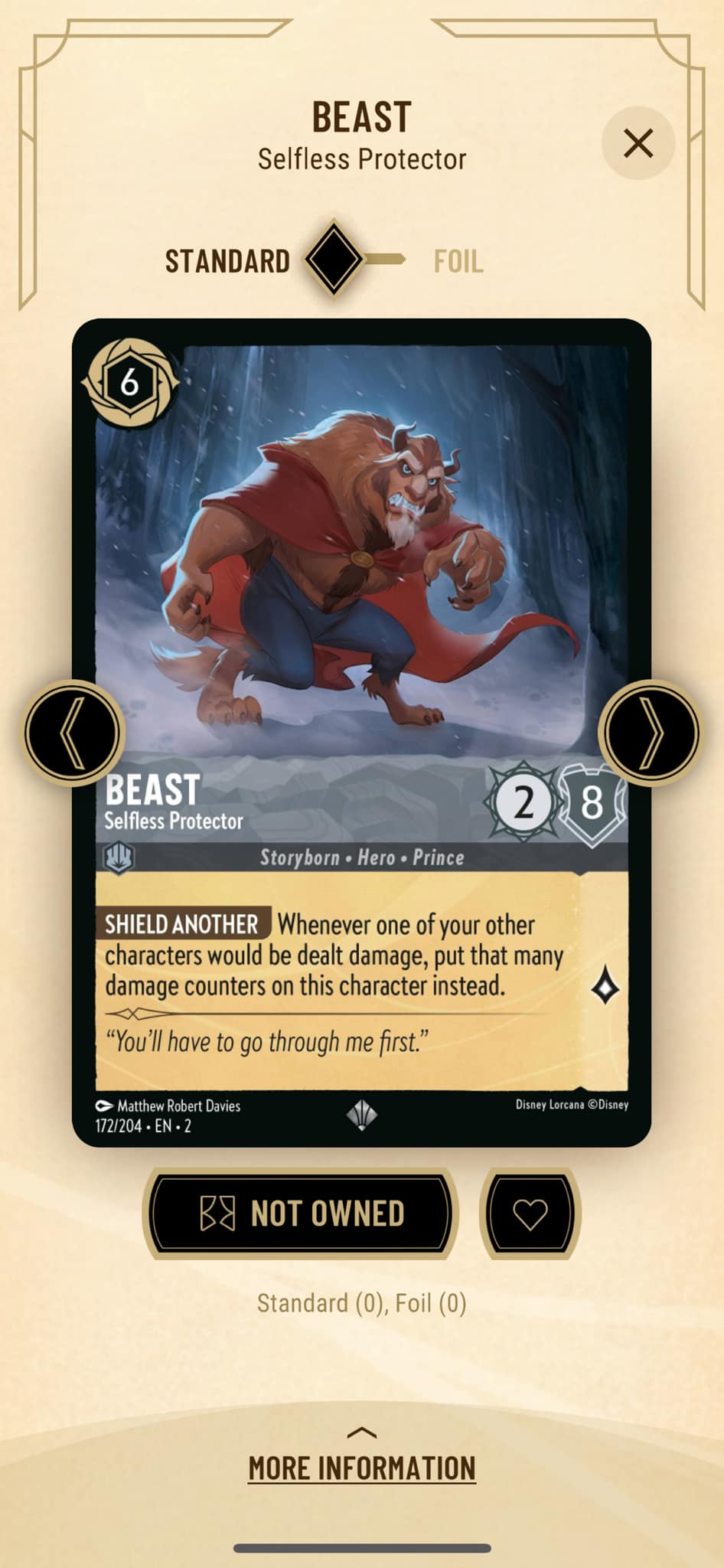 lorcana beast card - (Thick-Skinned) - 176/204 - Common Relentless Ink Type Disney Lorcana 210/204 -Beast, Relentless