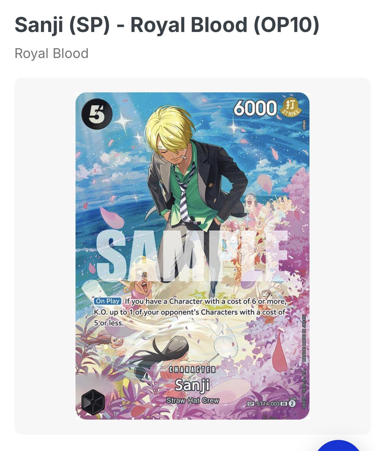 Hello everyone, I'm looking to buy this Sanji SR OP10-005 flagship