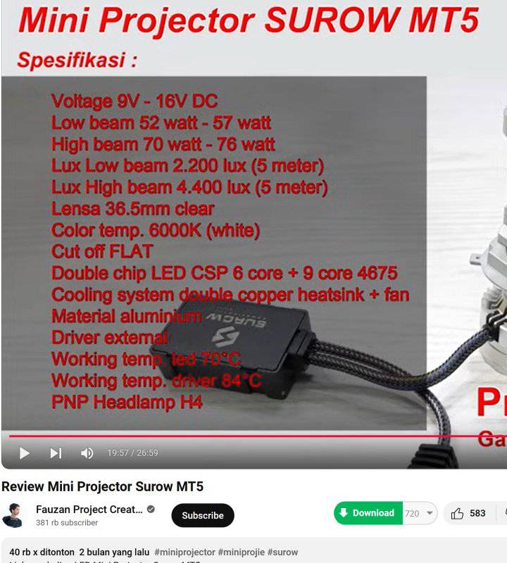 Motuba | Mbah, mau minta saran mini projector yang oke hasilnya ada ...