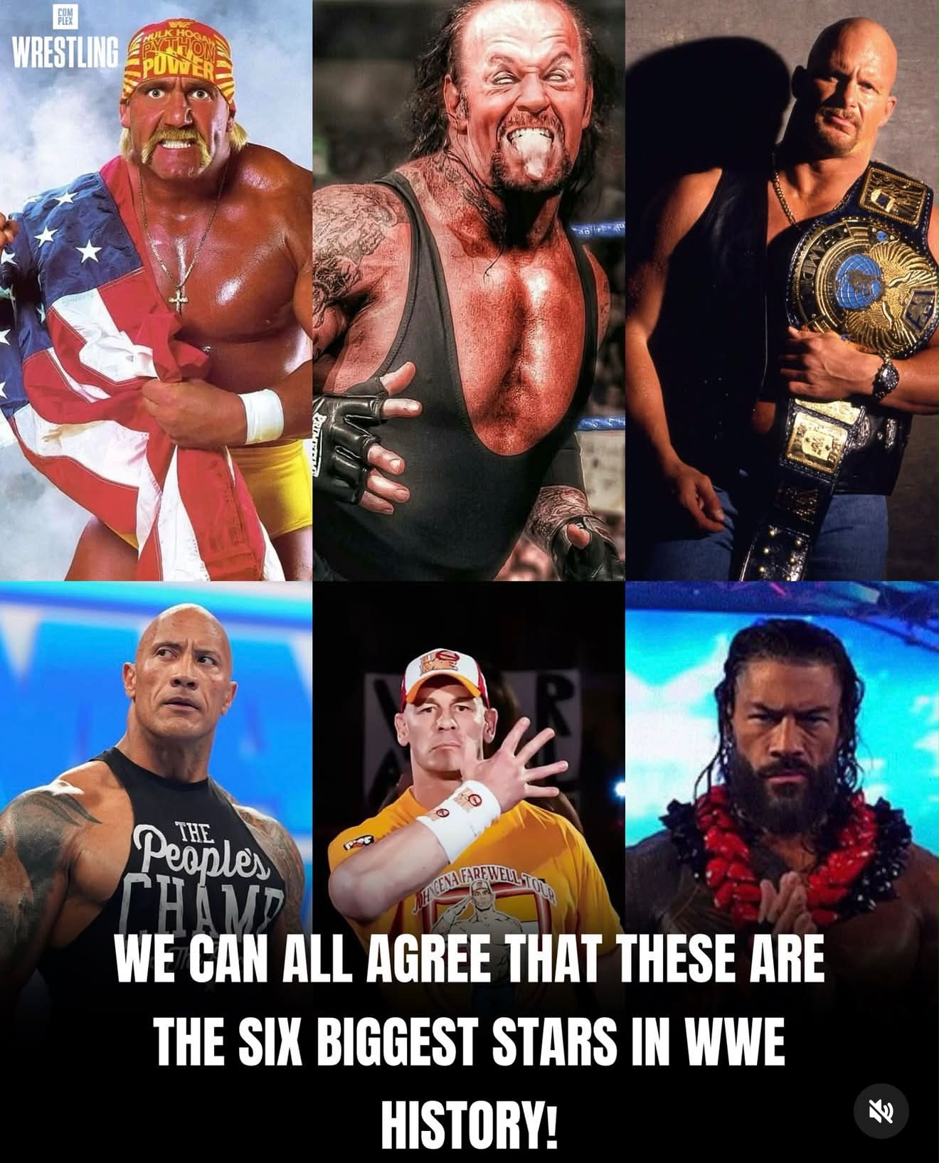 Are these the best 6 of all time in WWE?? Who would you take out/add?