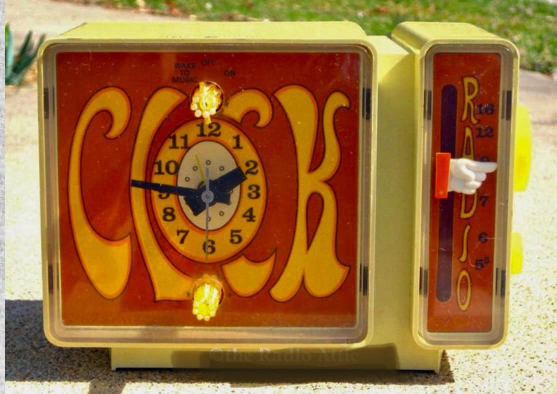 1969 Peter Max clock radio, very groovy!