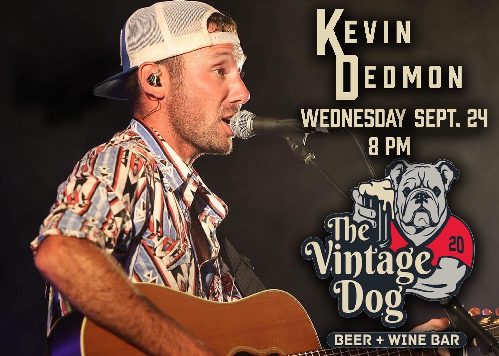 Kevin will be doing a solo-acoustic show at The Vintage Dog