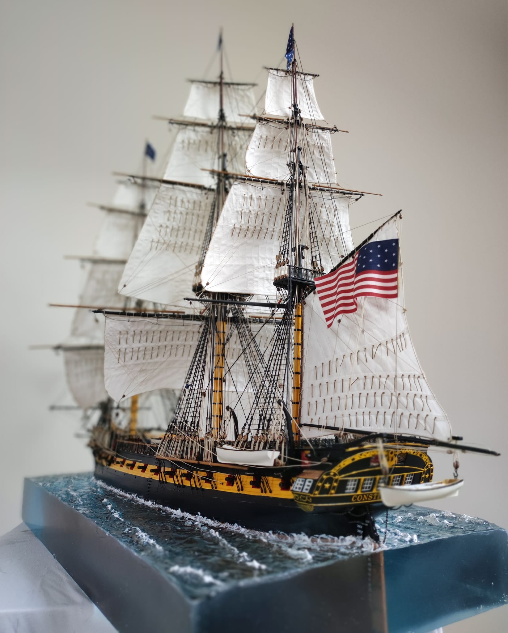 Customized USS Constitution 1:96 model from Revell