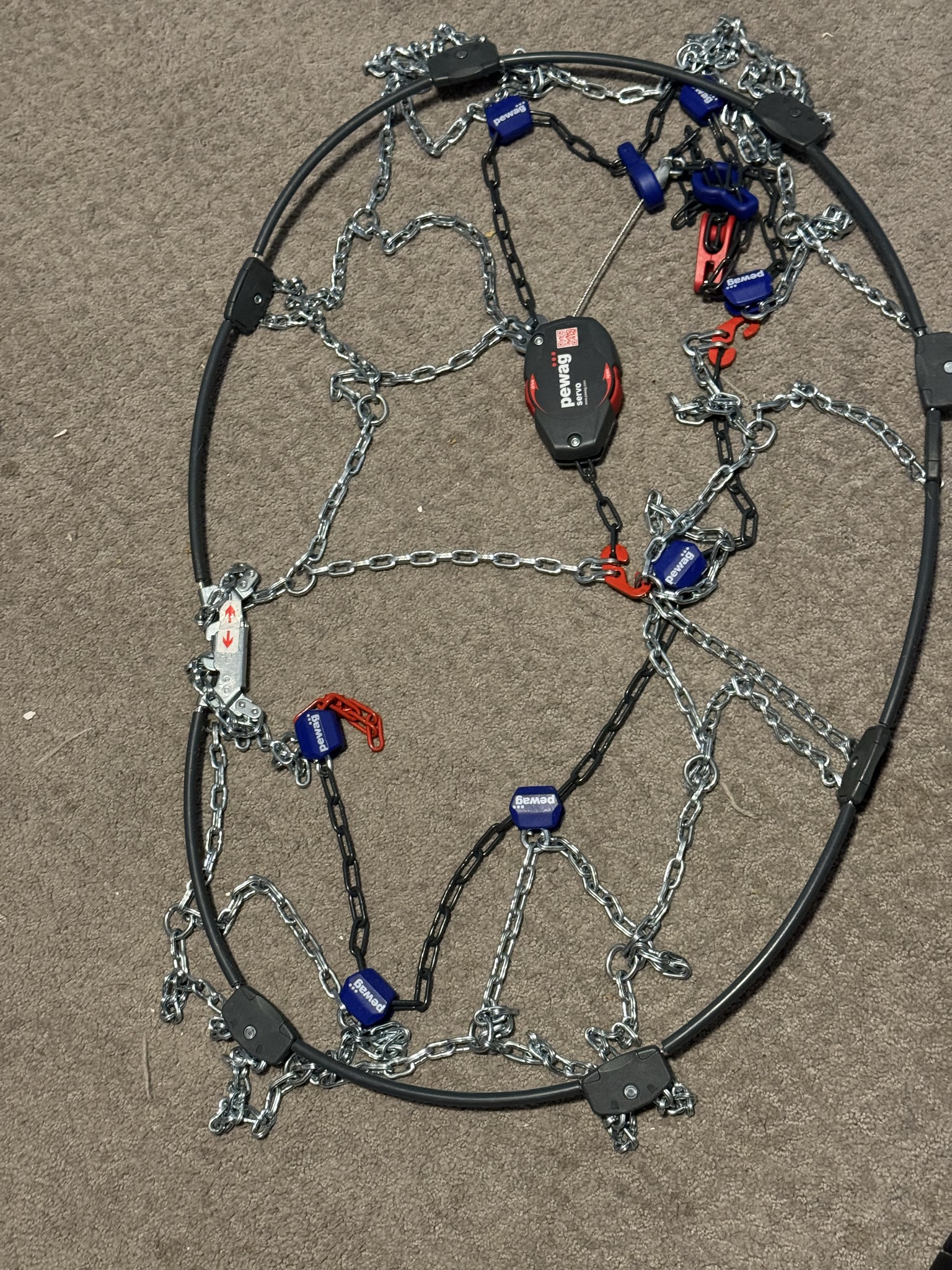 33x12.5-20 TUV Diamond Tire Chains – Set Of 2 – SAE Class S