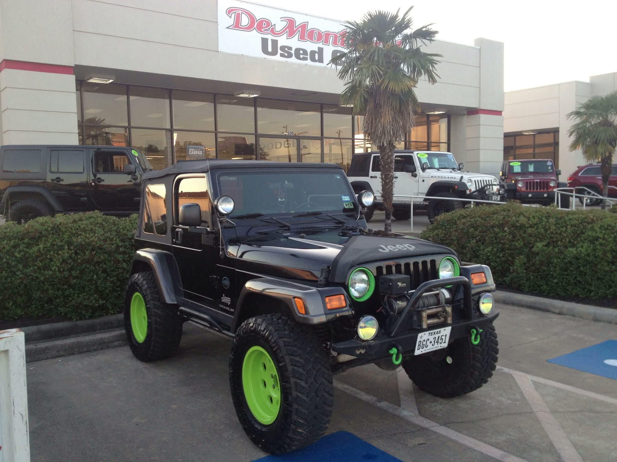 Jeep Wrangler TJ with Fiona green and black tub