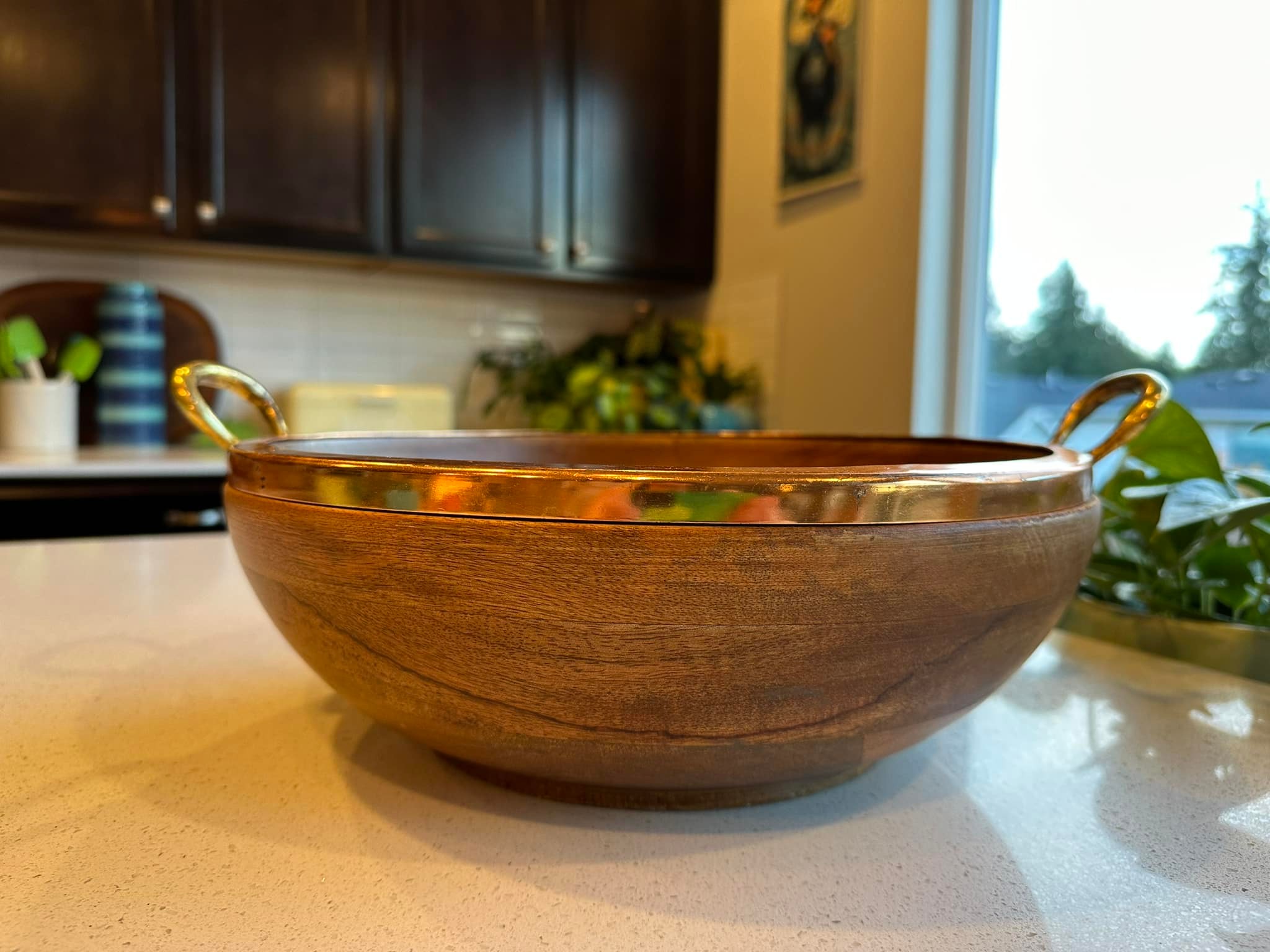 Vintage copper and brass bowl from France