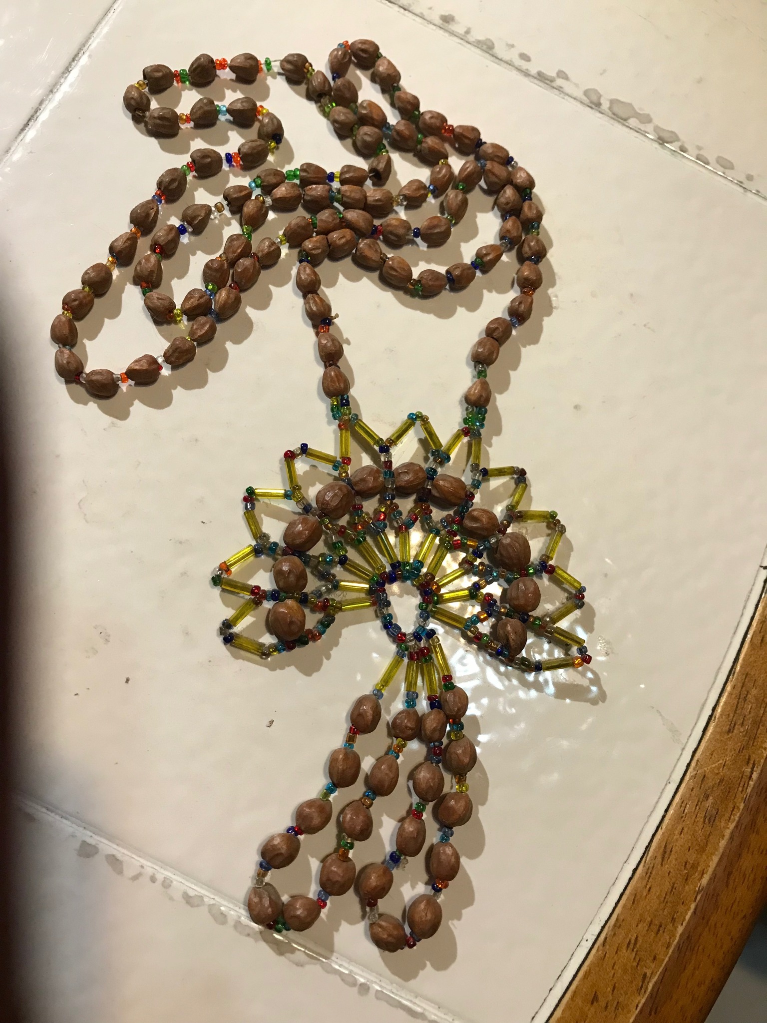 Unique handmade native american jewelry found at roadside table 
