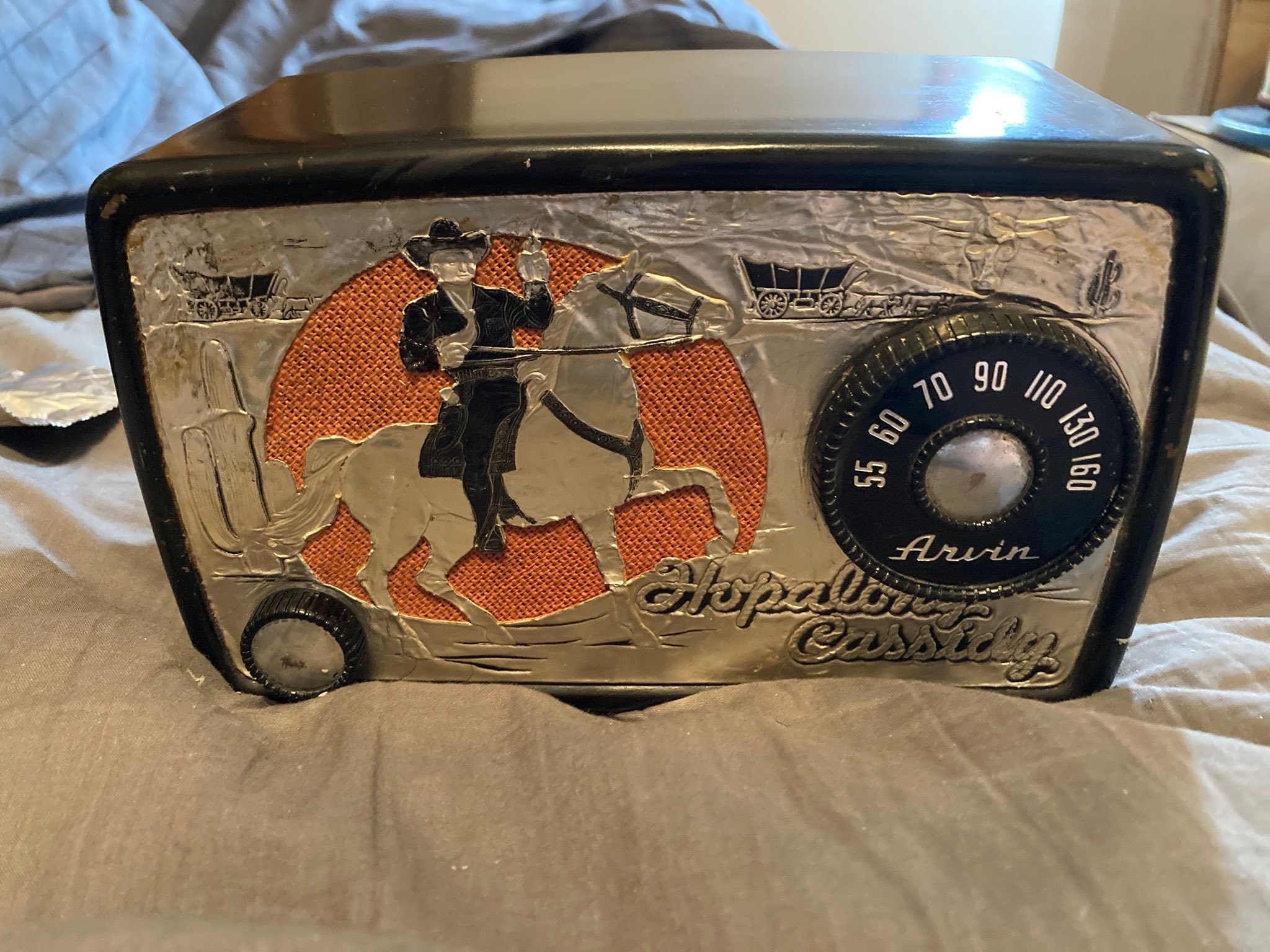 Vintage Arvin Hopalong Cassidy radio from 1950
