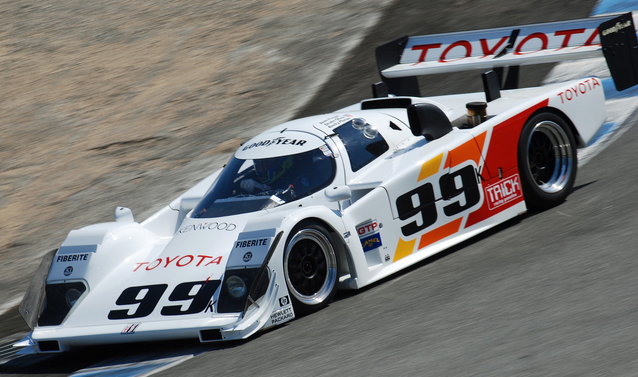 1990 AAR Eagle MK II GTP at Laguna Seca's corkscrew