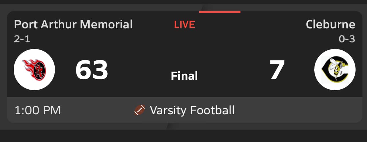 SETX High School Football Scores | Facebook