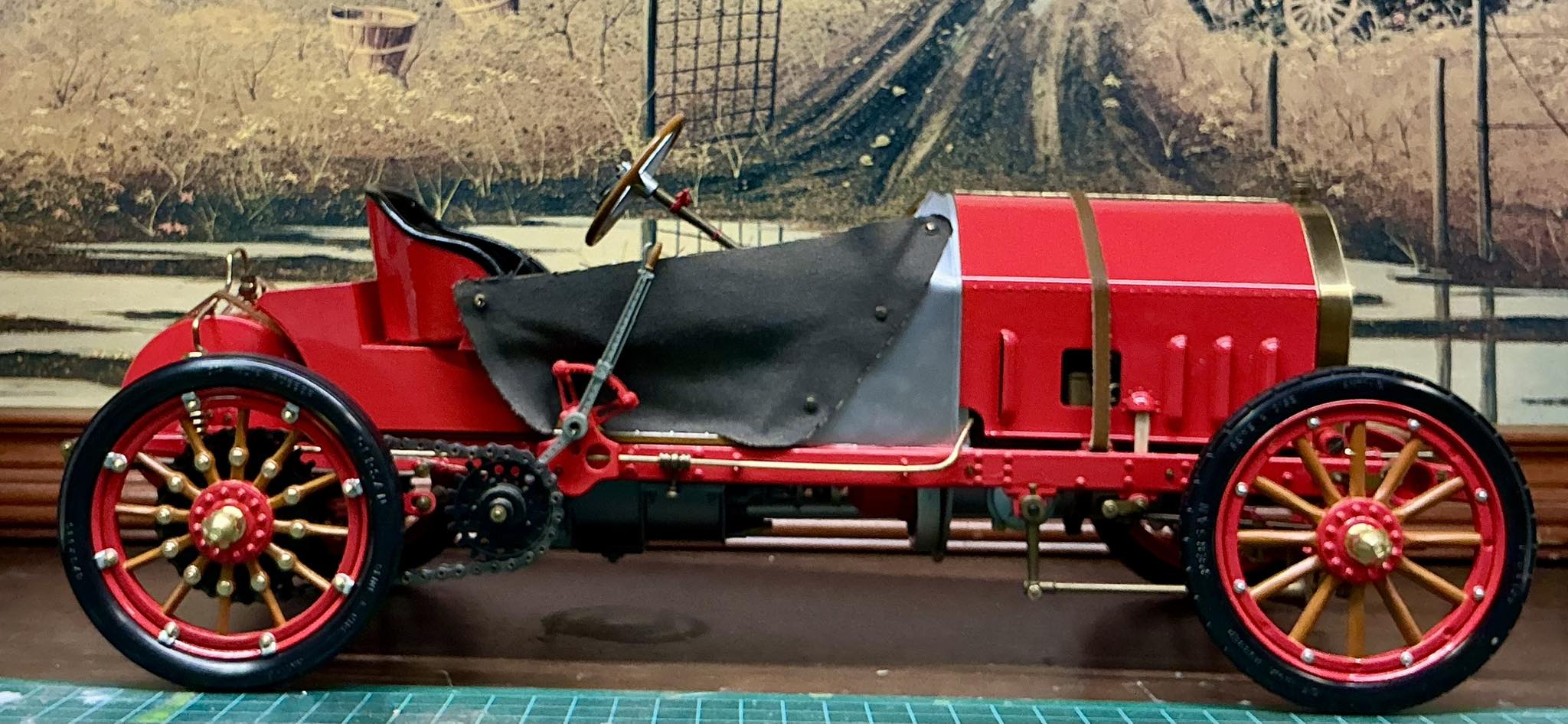 Restored Pocher 1/8 scale 1907 F-2 Fiat 130 hp Grand Prix race car