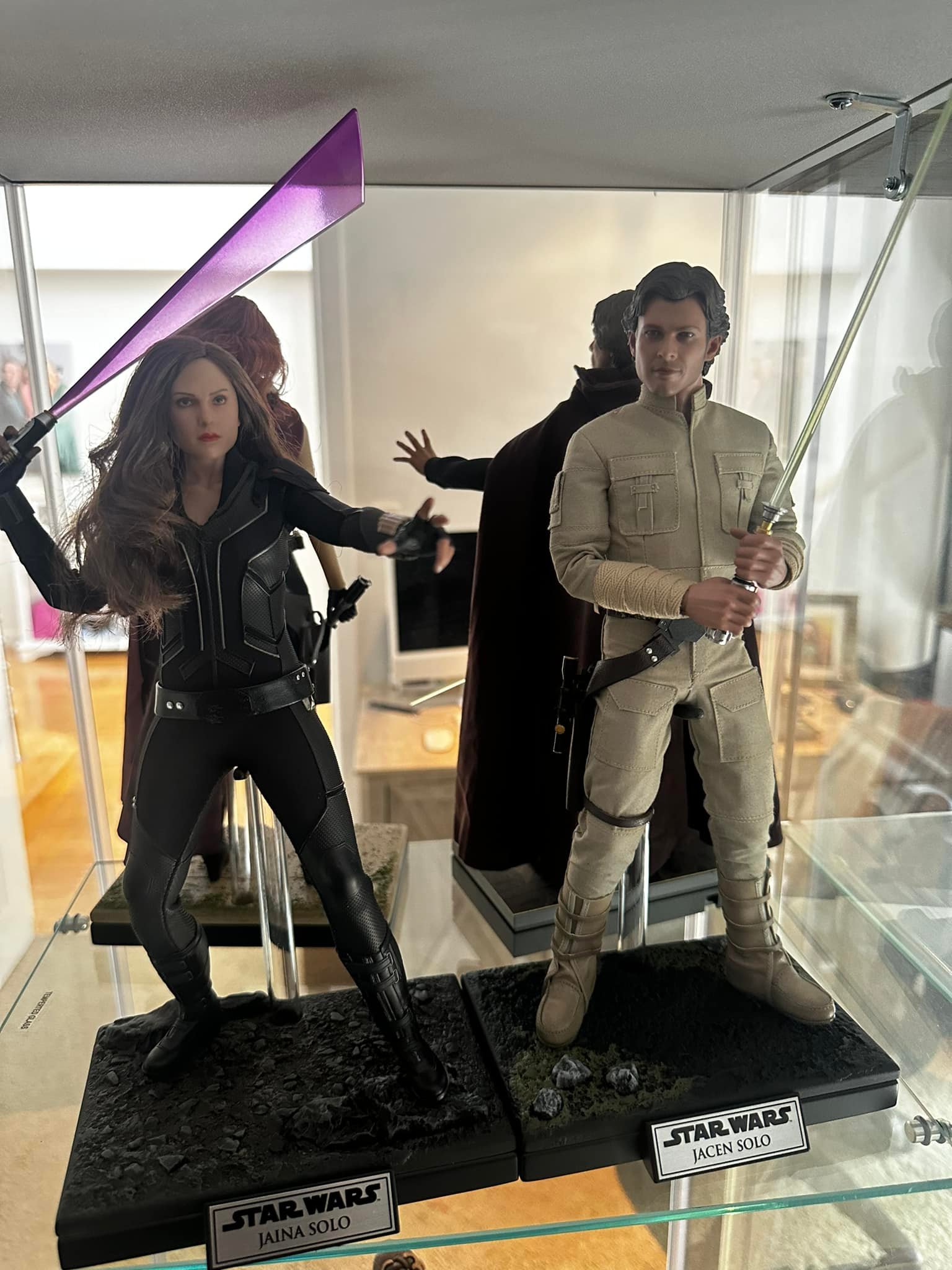 Custom Jaina and Jacen Solo and Han Solo figures from Star Wars