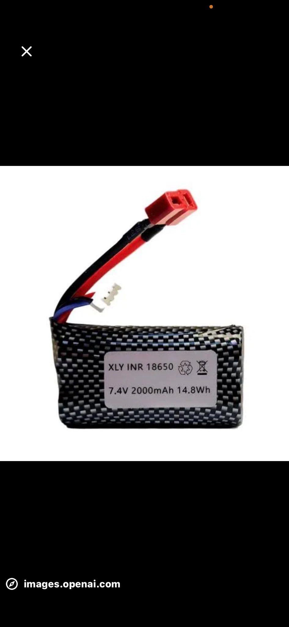 Airshi RC Drone Lipo Battery, 7.4V High Conversion Lipo