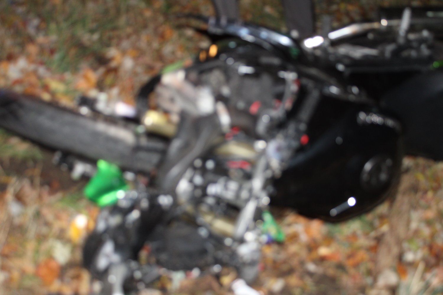 Kawasaki Ninja ZX 14R damaged after hitting deer at 60mph