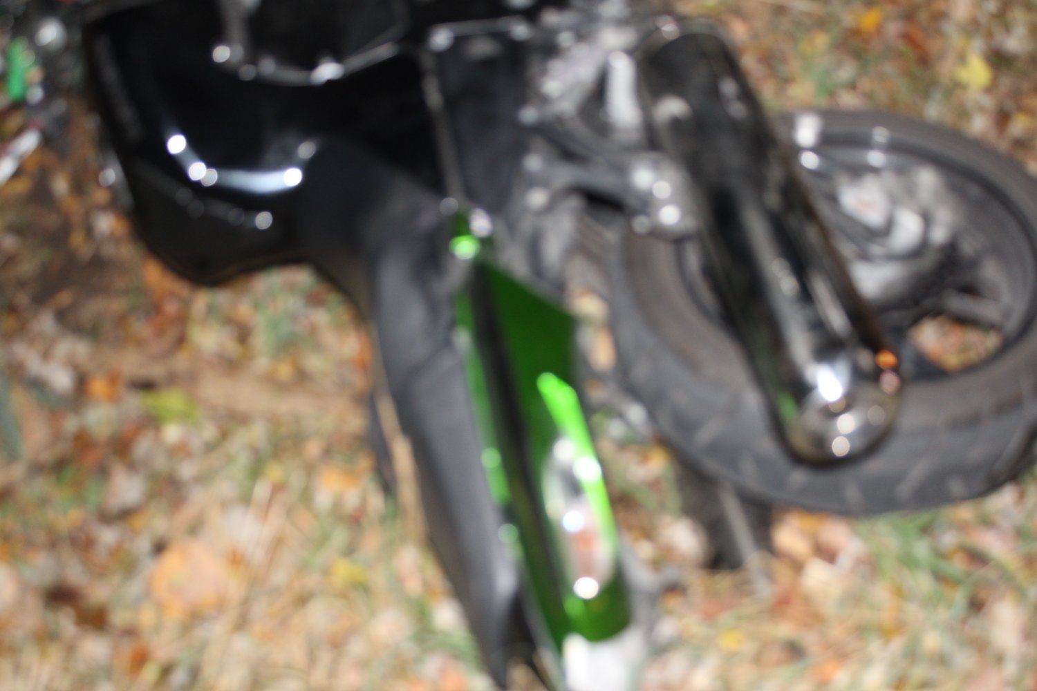 Kawasaki Ninja ZX 14R damaged after hitting deer at 60mph