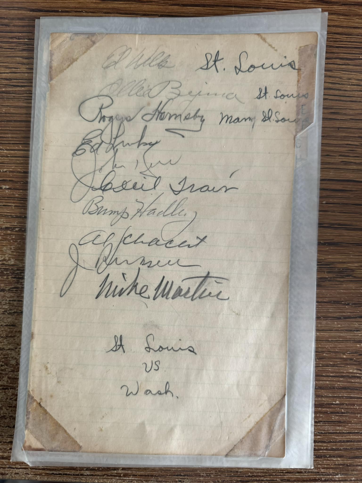 Identify baseball autograph signatures from 1930s