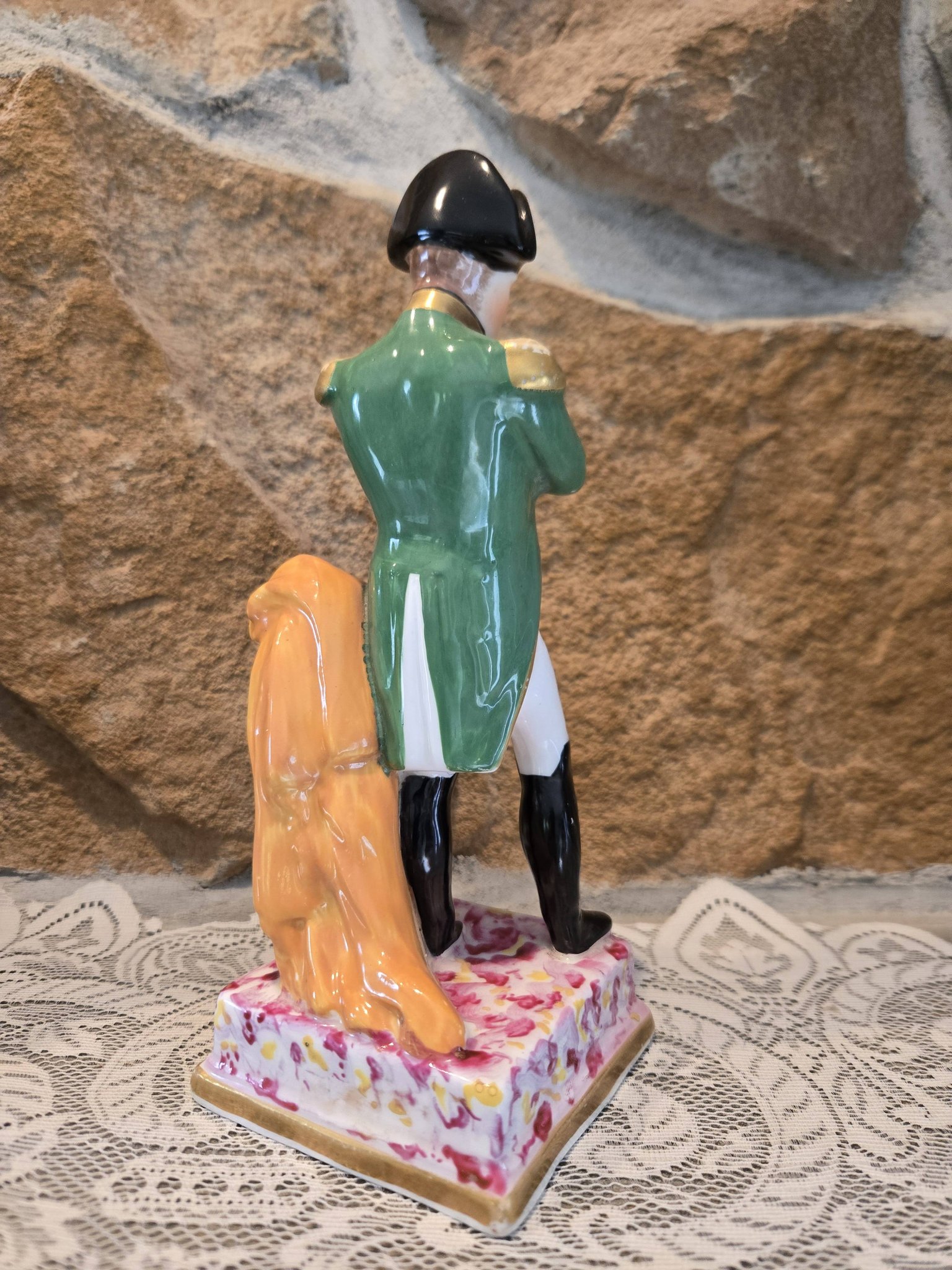 A Jaco Pastorius figurine.