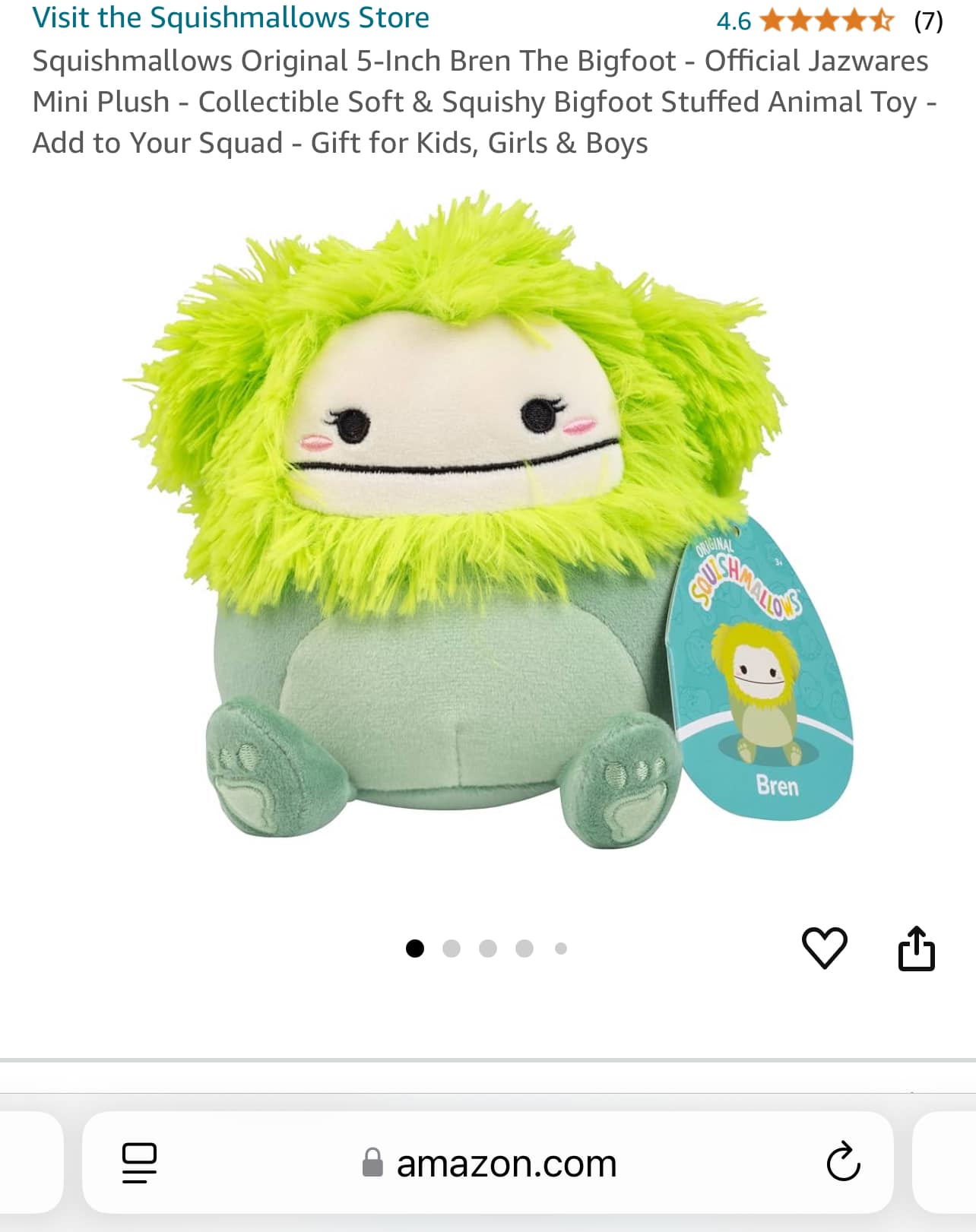 Squishmallows Holiday Plush Toy - Snow Globe, 12 in