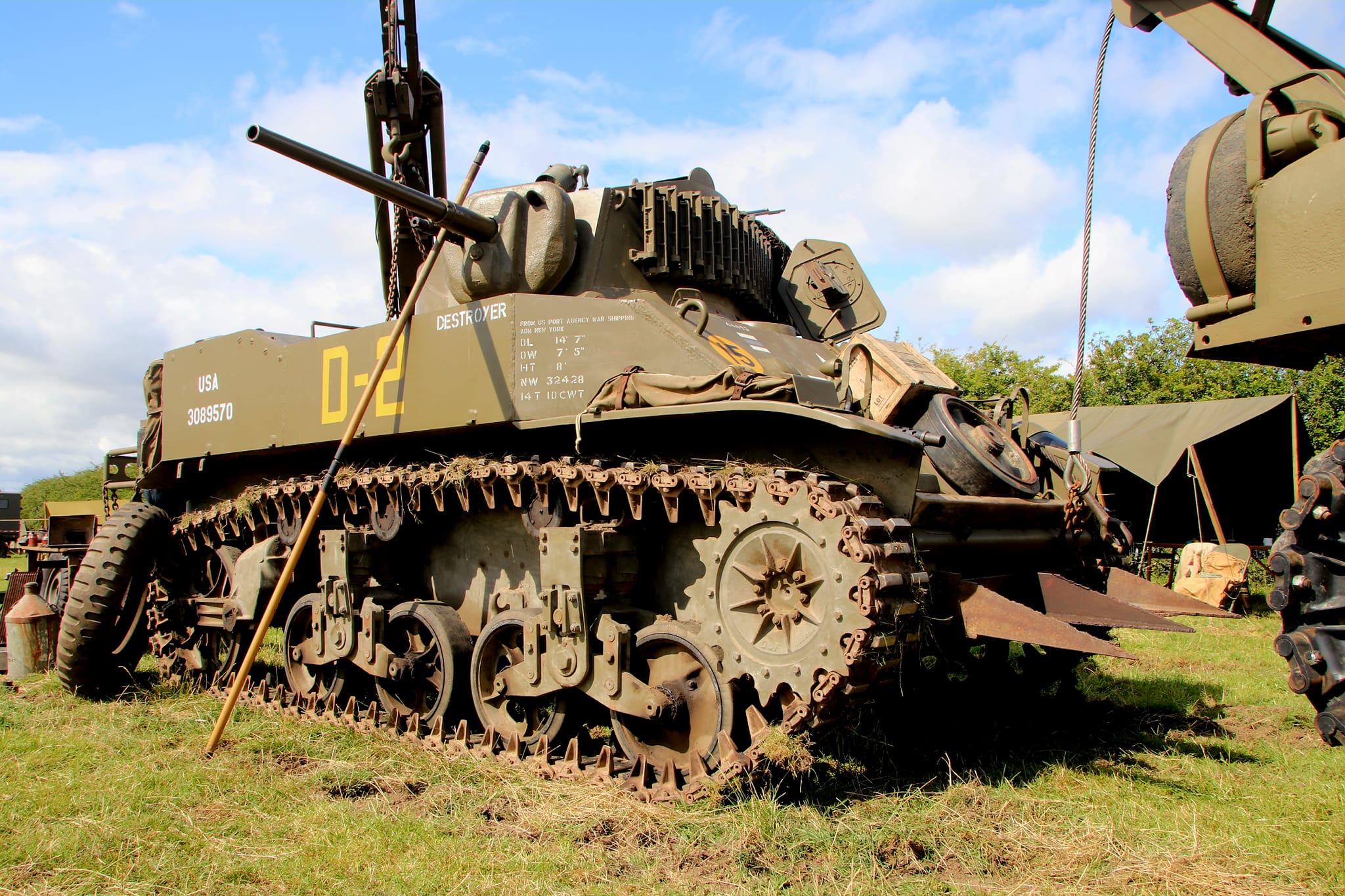 M5A1 Stuart tank D12 at Dead Man's Corner in Carentan