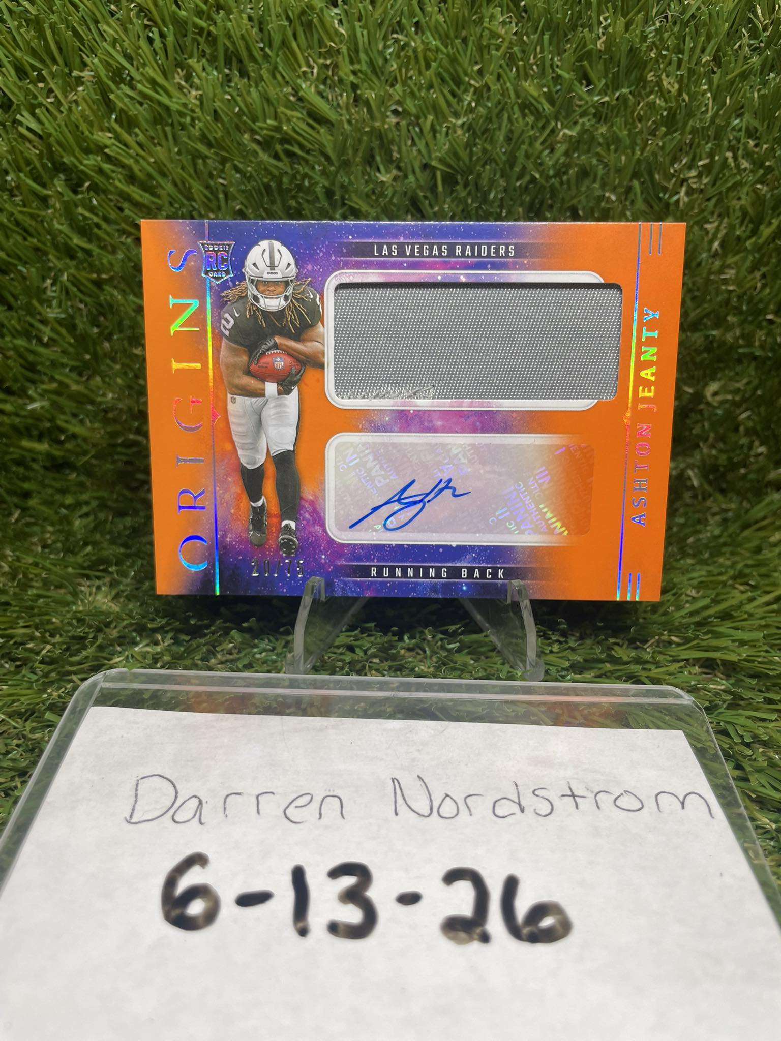 Ashton Jeanty Rookie Jumbo Parch Auto /75 20 spots at $10 each 