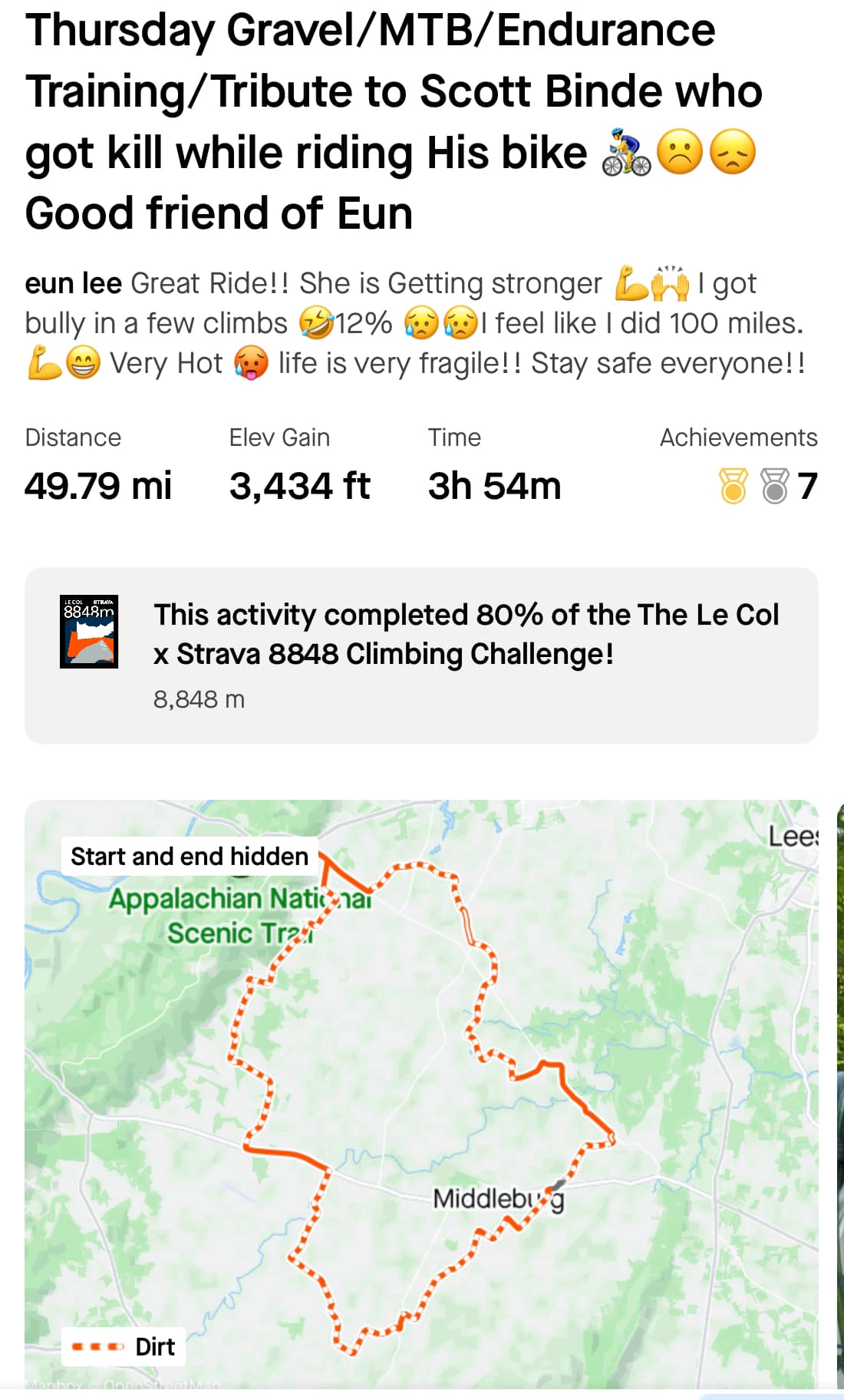 Roadbike Cycling | Gravel Ride/MTB/Tribute Scott Binde A Virginia man ...