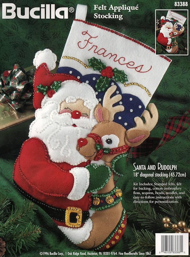 Santa and Friends Christmas Stocking DIY Kit -
