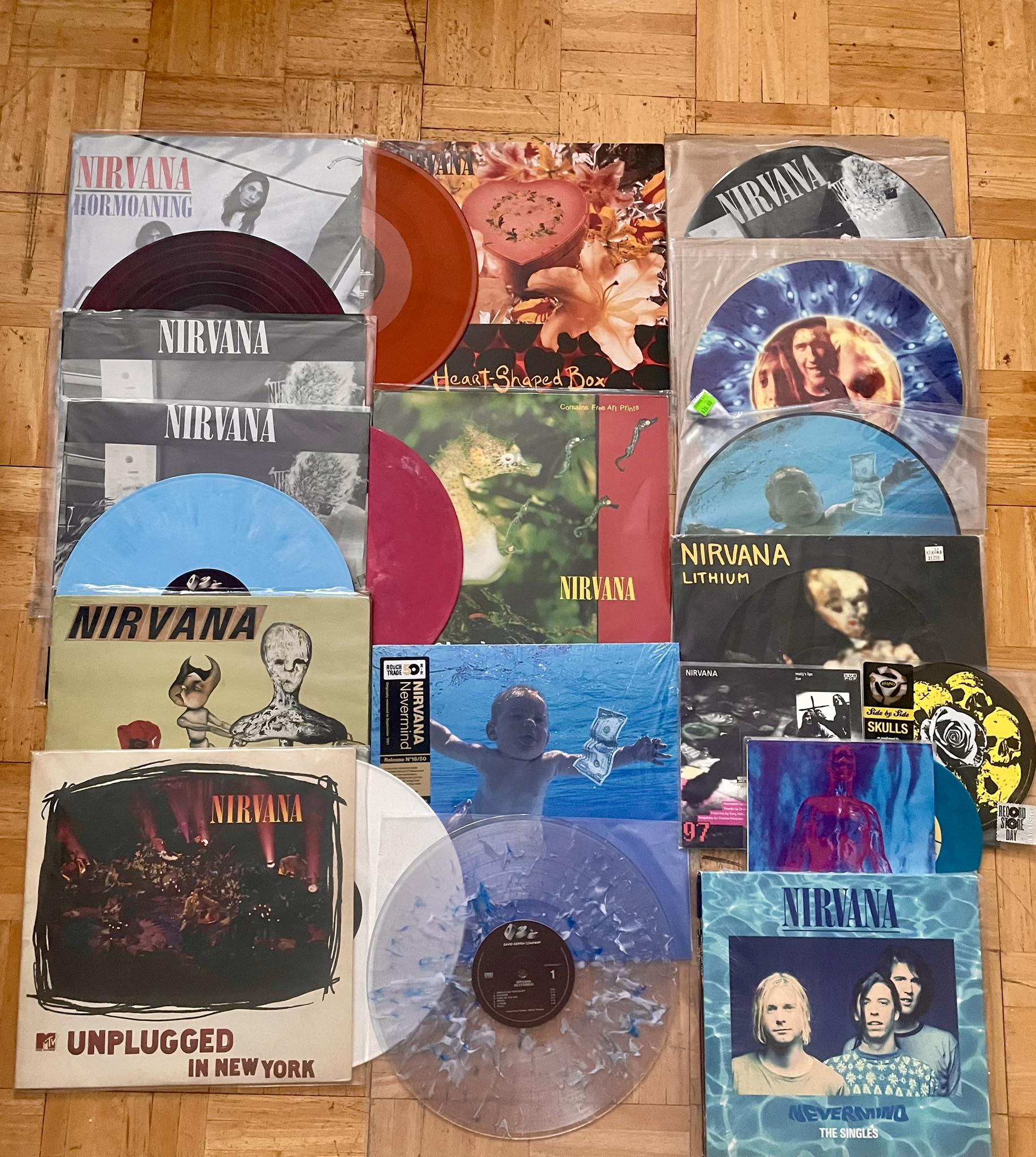 Nirvana color vinyl albums collection