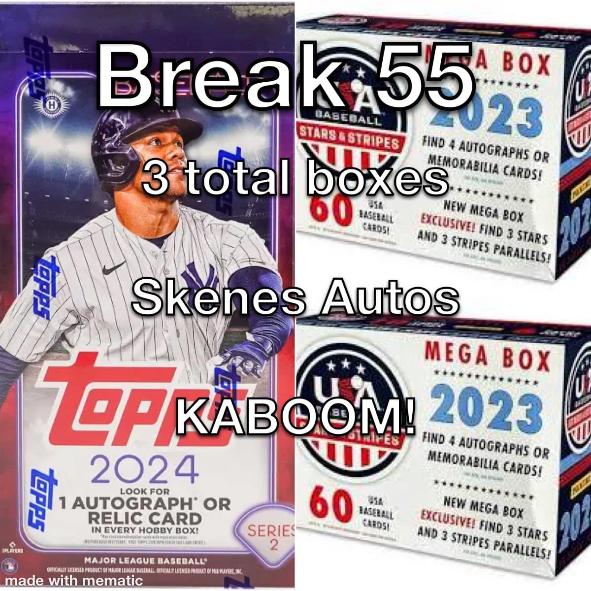 Pulling two Skenes 2025 Panini Prospect Edition Kaboom! cards with 