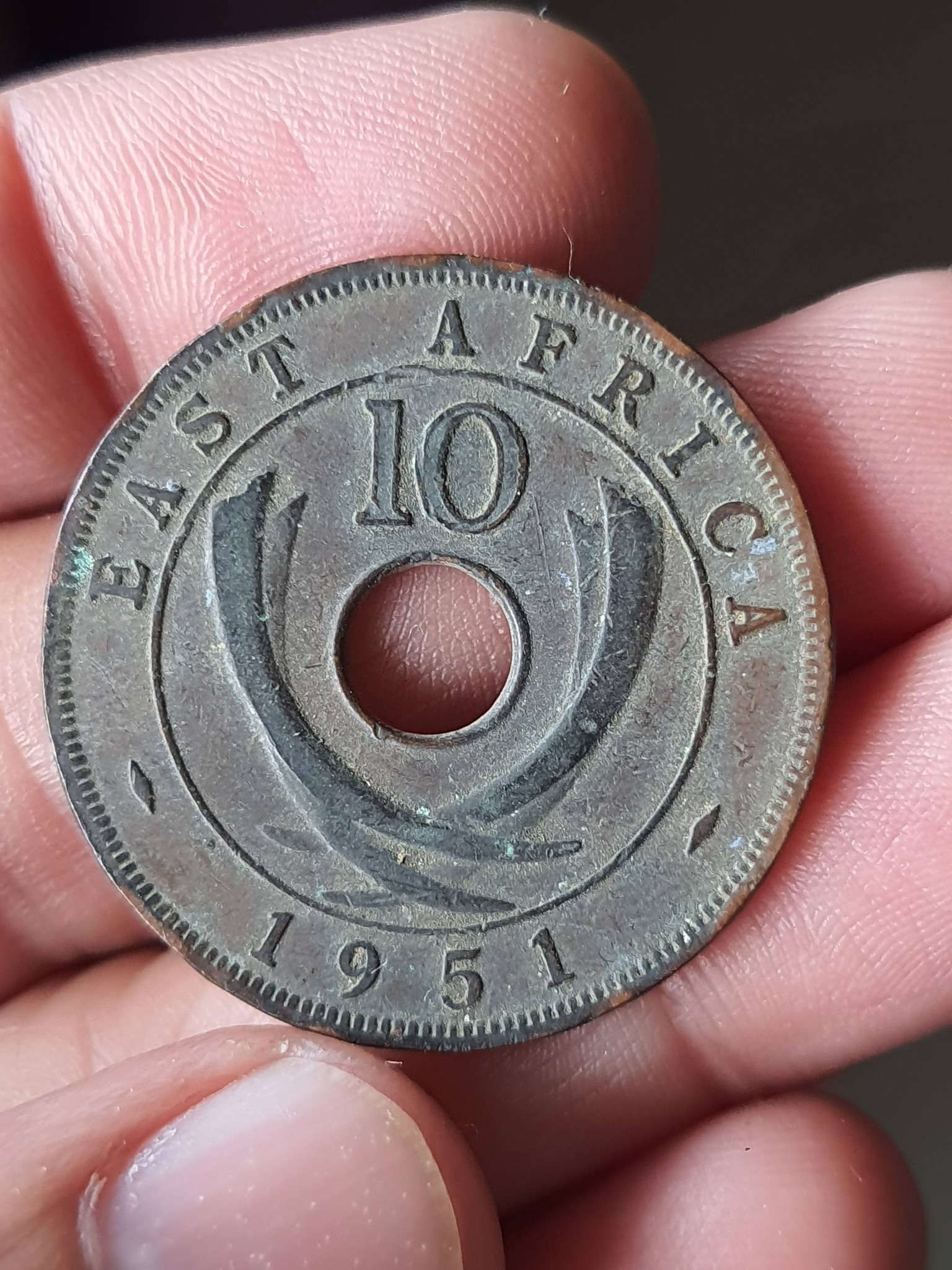 East Africa coins from 1909 to 1951