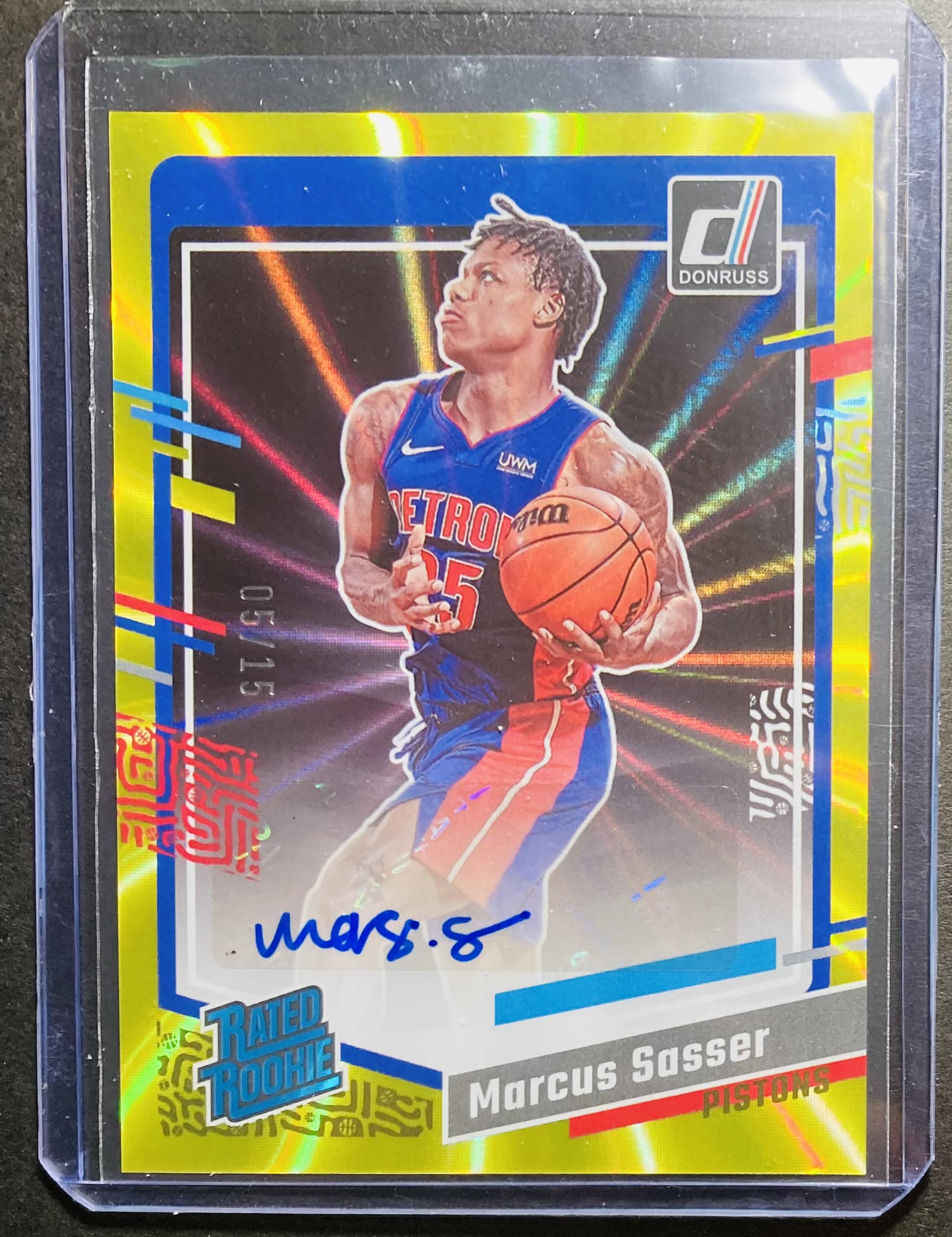 What are accurate comps for a Marcus Sasser RC Auto Yellow Laser 