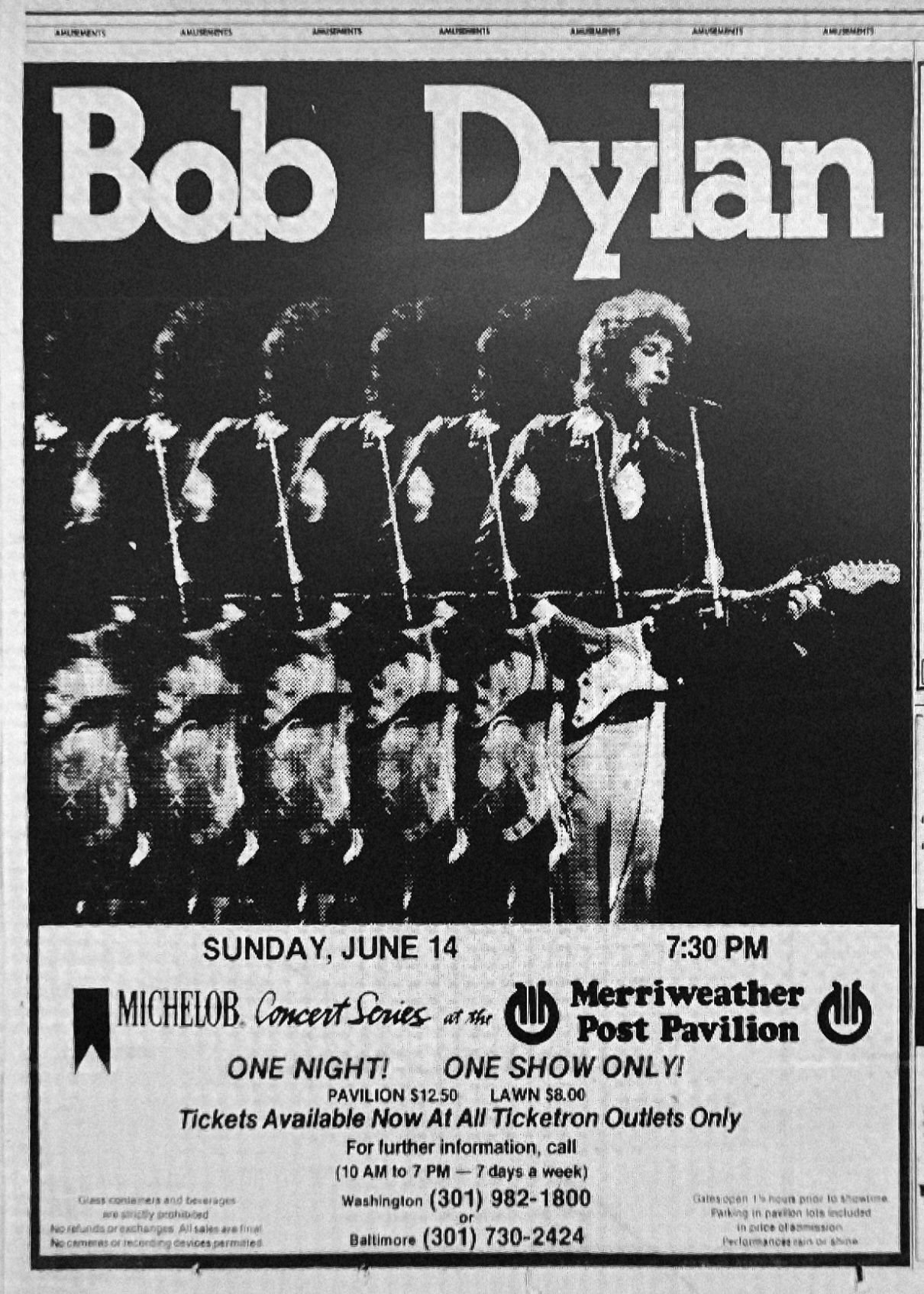 JUST ANNOUNCED 🎤 Bob Dylan with Jimmie Vaughan and The Tilt-A