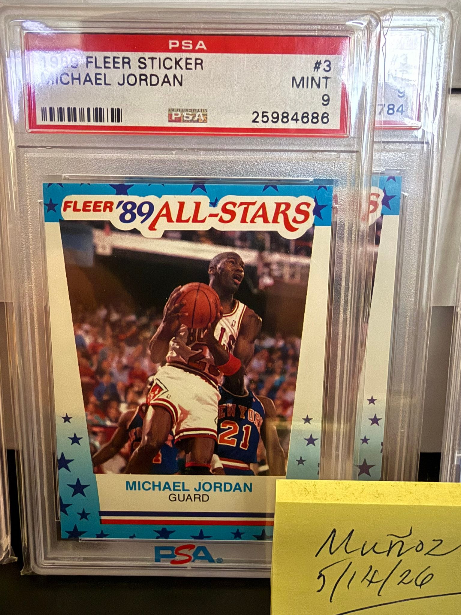 Michael Jordan 1989 Fleer sticker PSA 9 for sale