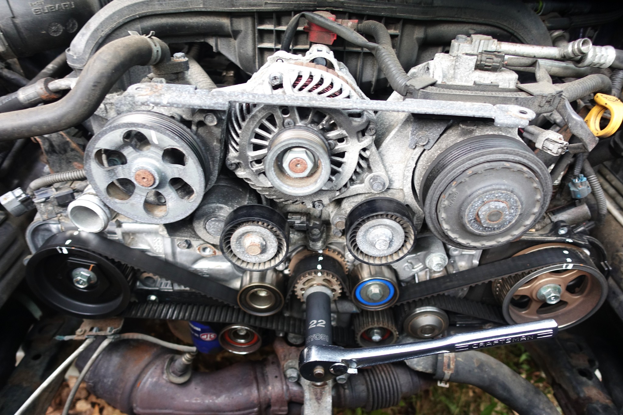 Belt Tensioner With Pulley Compatible For Subaru Outback
