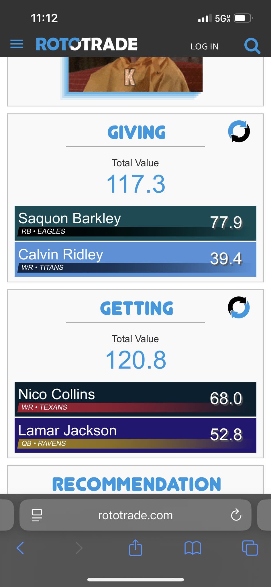 Fantasy Football Advice! | Somebody talk me into or out of this ...