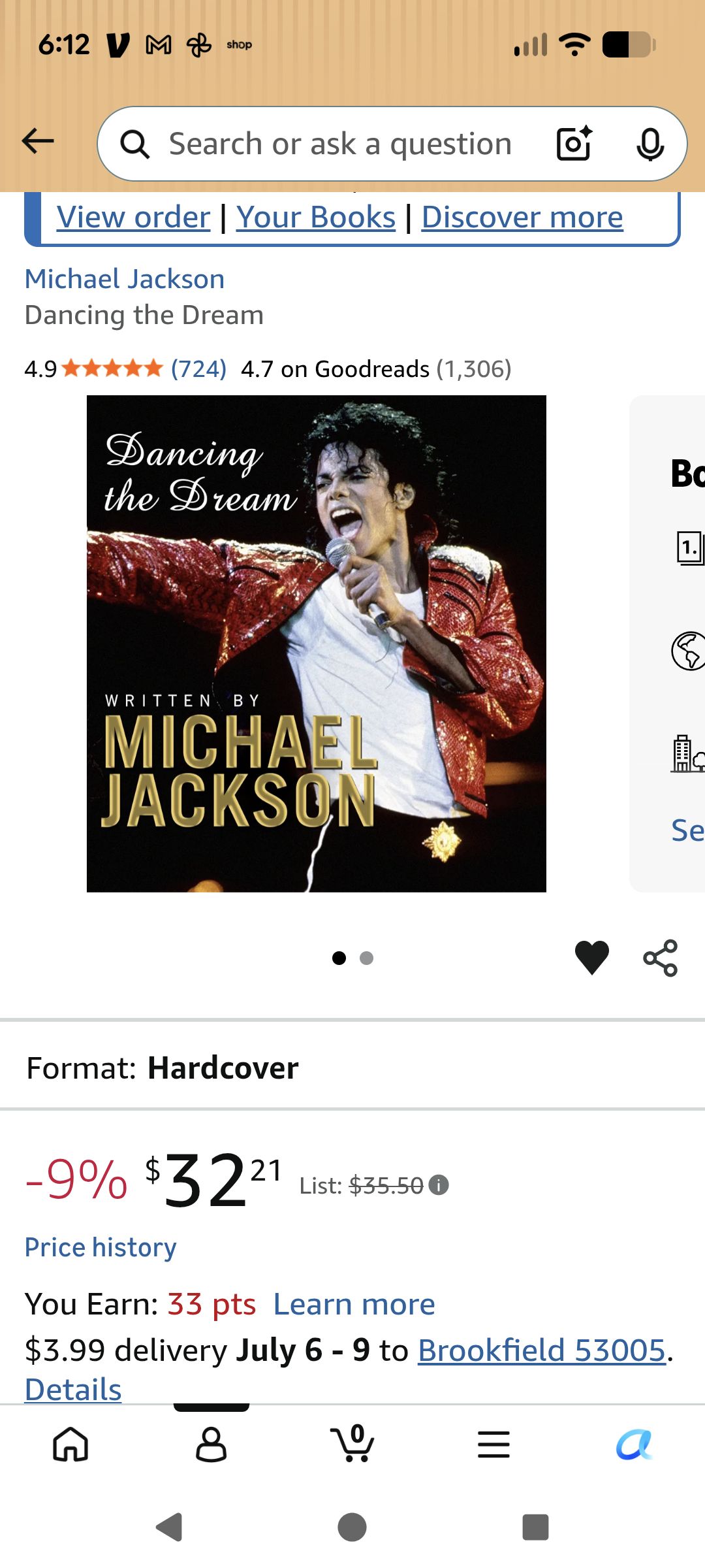 Michael Jackson's book 'Dancing the Dream' available on Amazon