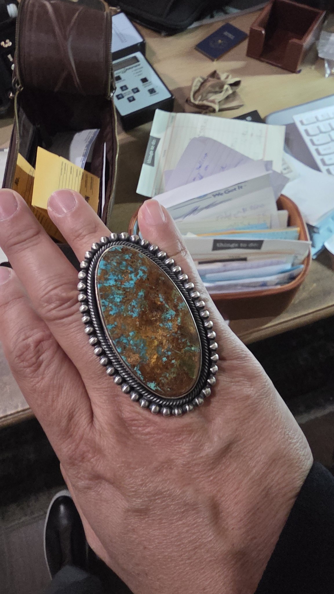 Ernest Roy Begay Navajo turquoise ring for sale