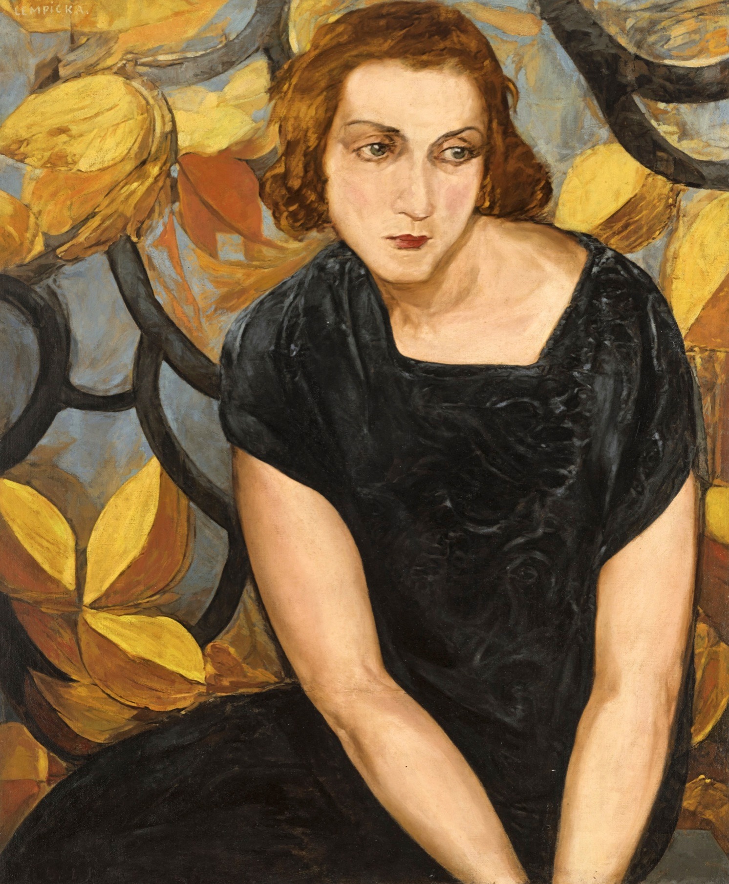 Tamara de Lempicka - La Musicienne, 1929. Oil on canvas, 45 5/8 x