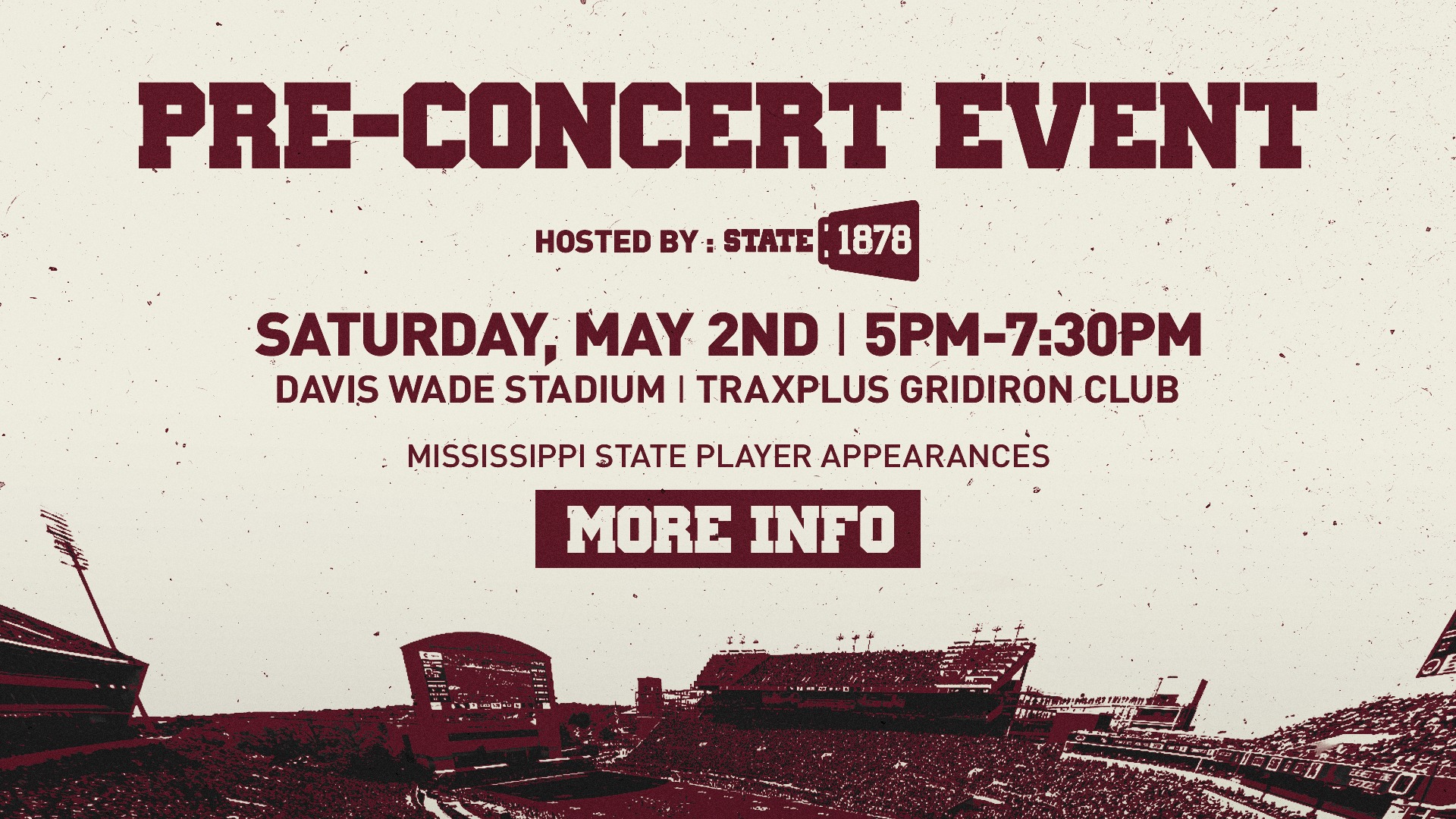 Zach Bryan pre-concert event at Davis Wade Stadium