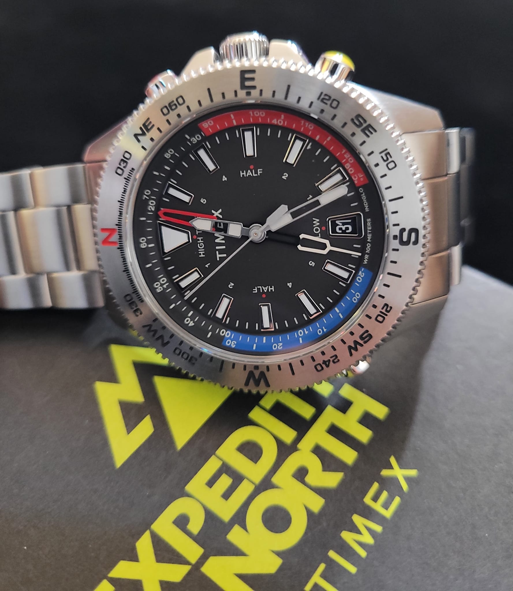 With its soft silicone strap and water-resistance up to 100 meters