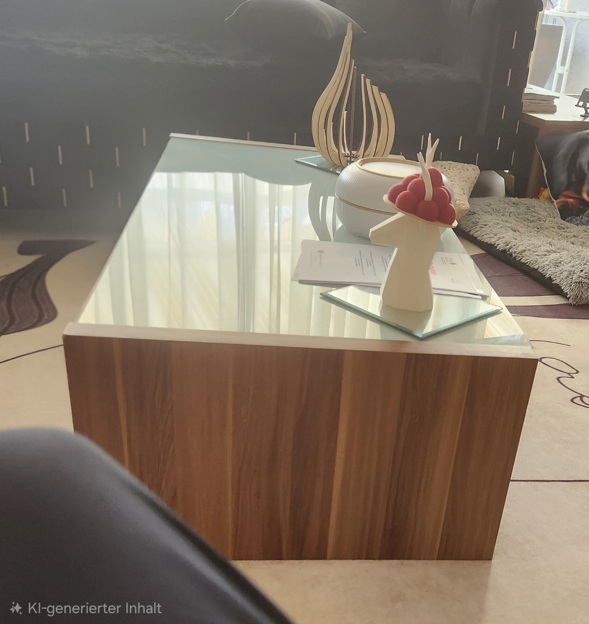 Zu verschenken. Couchtisch ca. 120x60cm mit Glasplatte