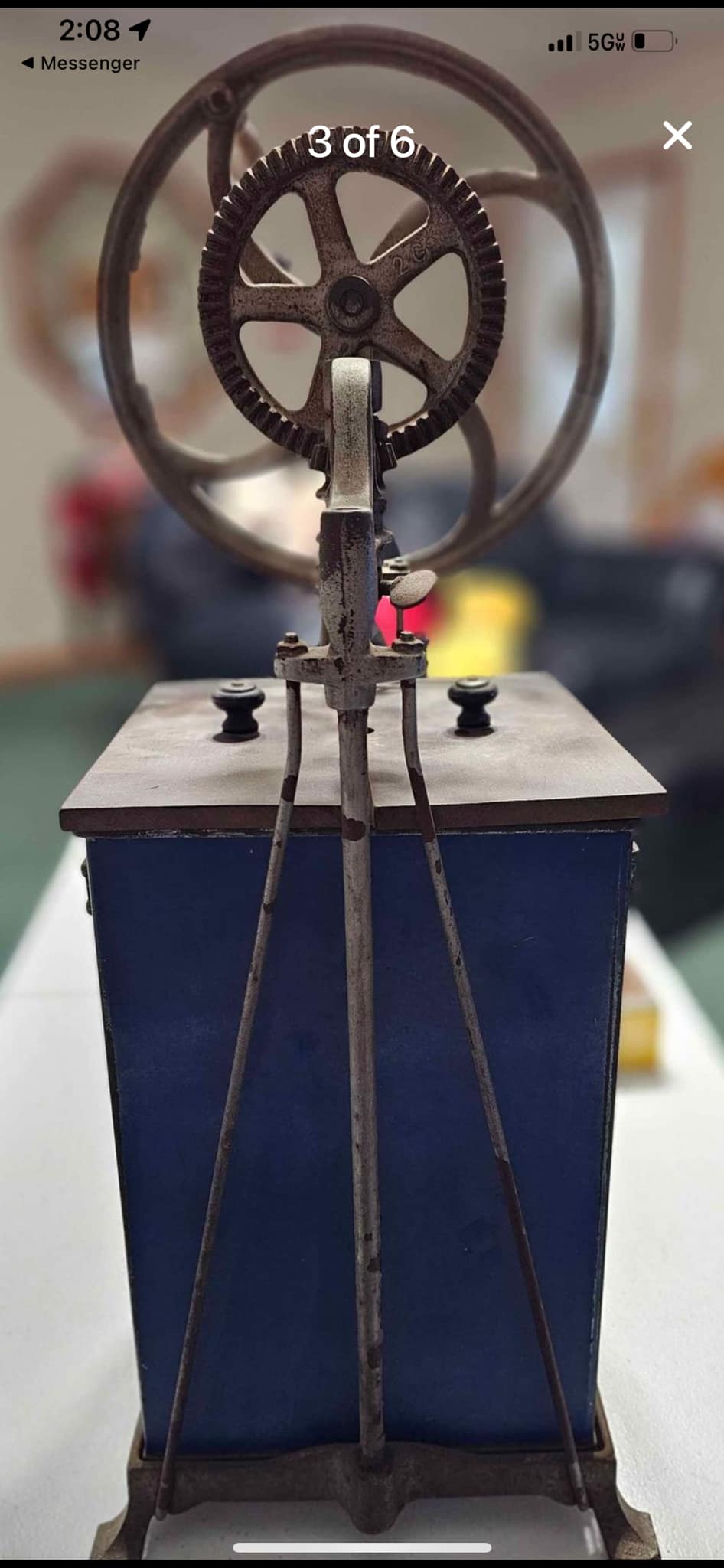 Using a vintage Dazey No. 300 churn
